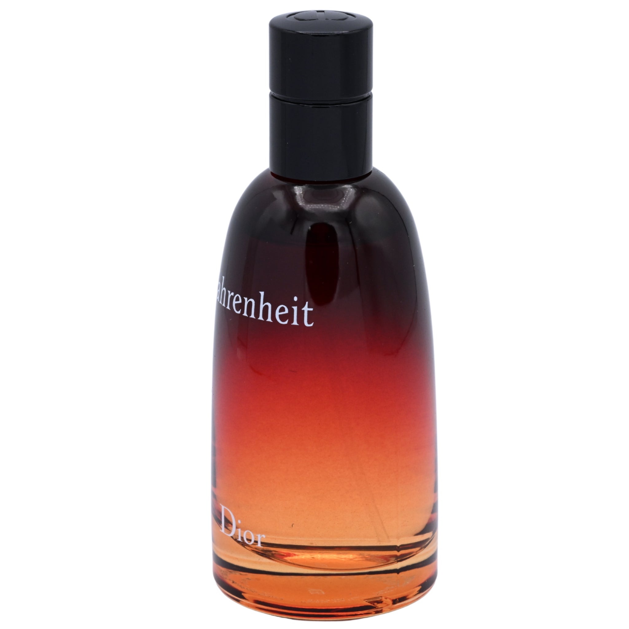 Dior Fahrenheit perfume bottle with gradient design on a white background