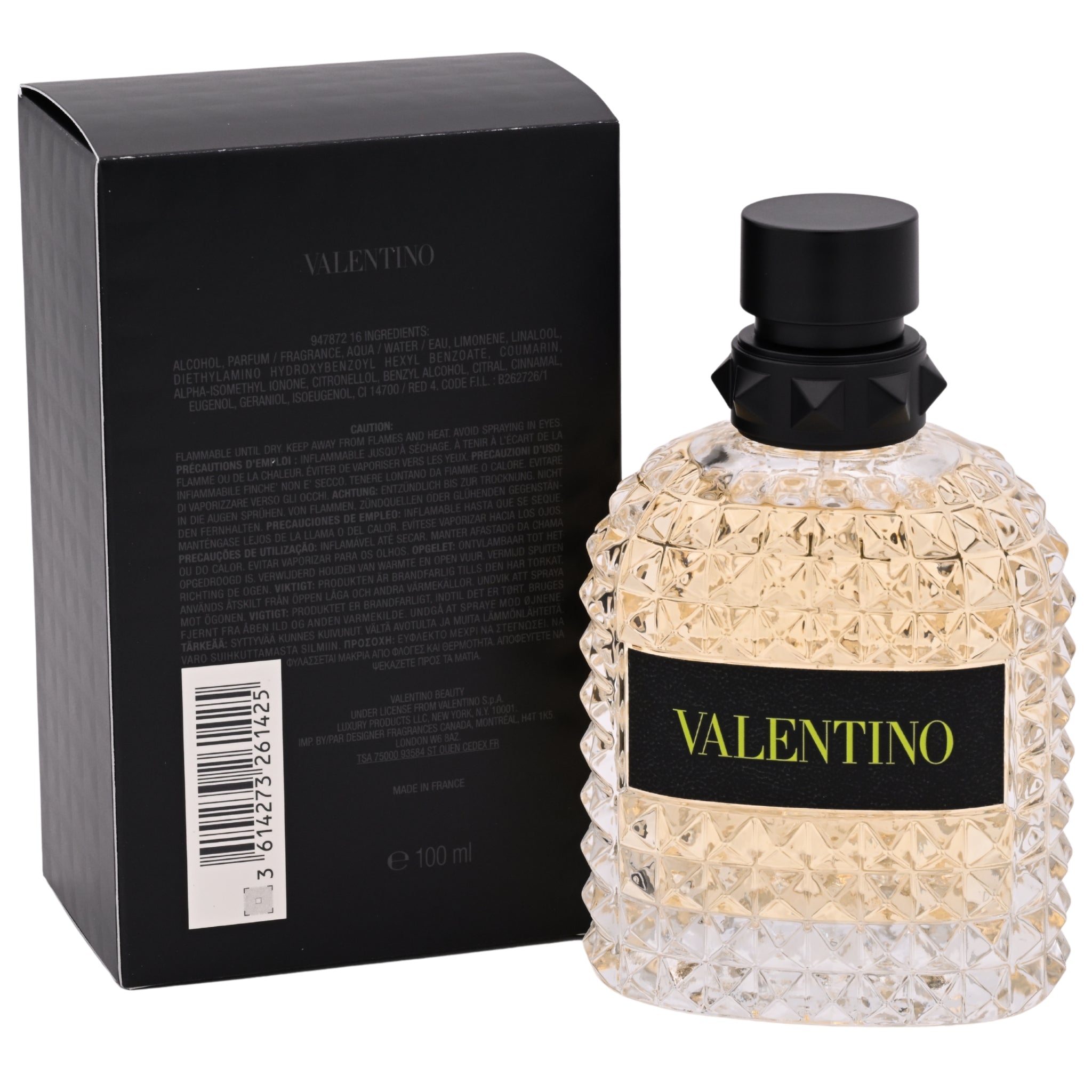 Uomo Born In Roma Yellow Dream by Valentino for men EDT 3.3 / 3.4 oz New in Box