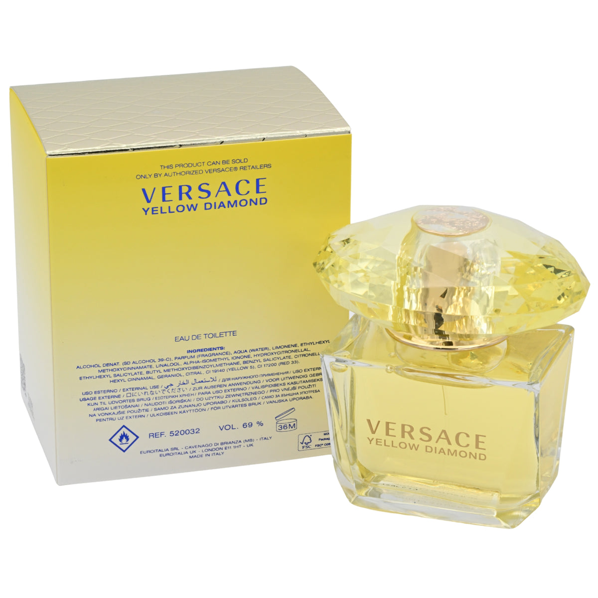 VERSACE YELLOW DIAMOND Perfume 3.0 oz women edt NEW IN BOX