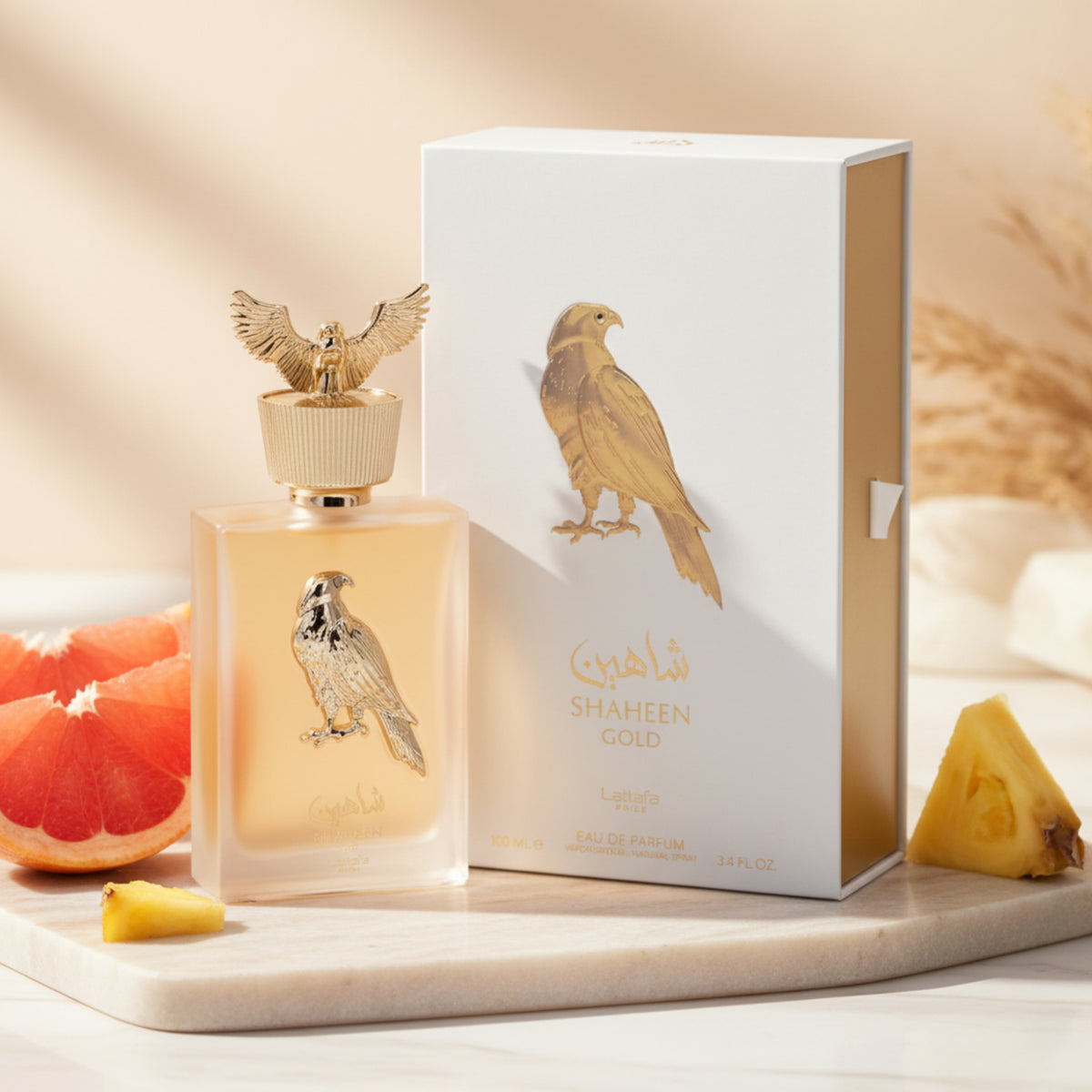 Pride Shaheen Gold by Lattafa perfume for unisex EDP 3.3 / 3.4 oz New in Box