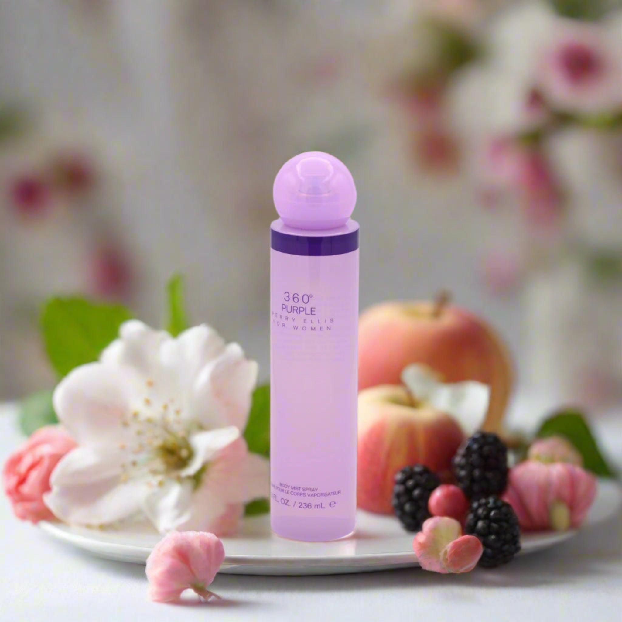 360 Purple by Perry Ellis for Women Body Mist 8 oz New