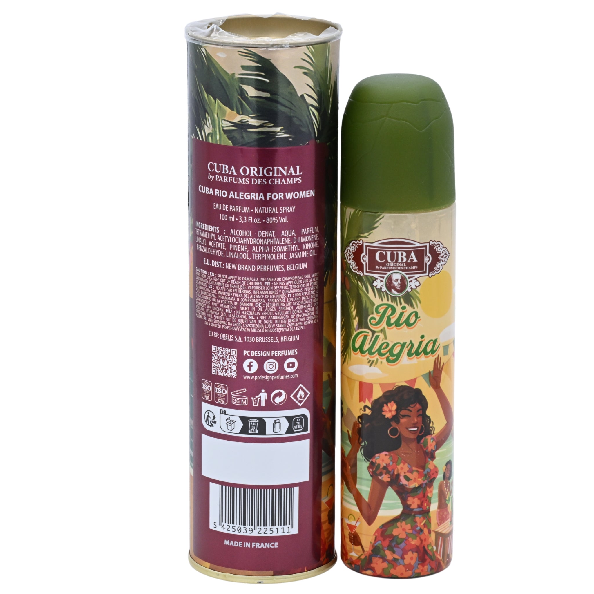 Cuba Rio Alegria Eau de Parfum Spray for Women 3.4 oz (100ml) - New in Can