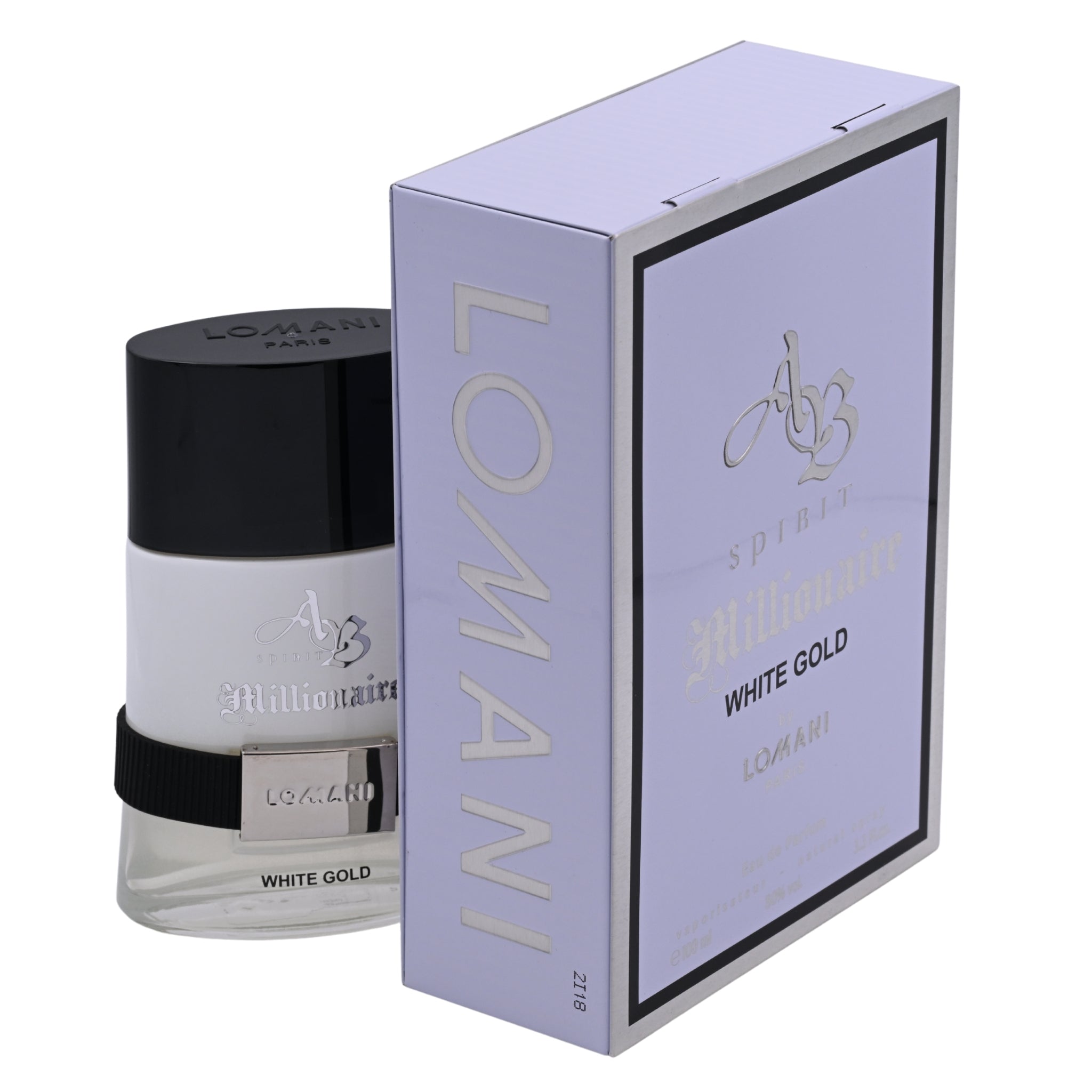 AB Spirit Millionaire White Gold by Lomani for men EDP 3.3 / 3.4 oz New in Box