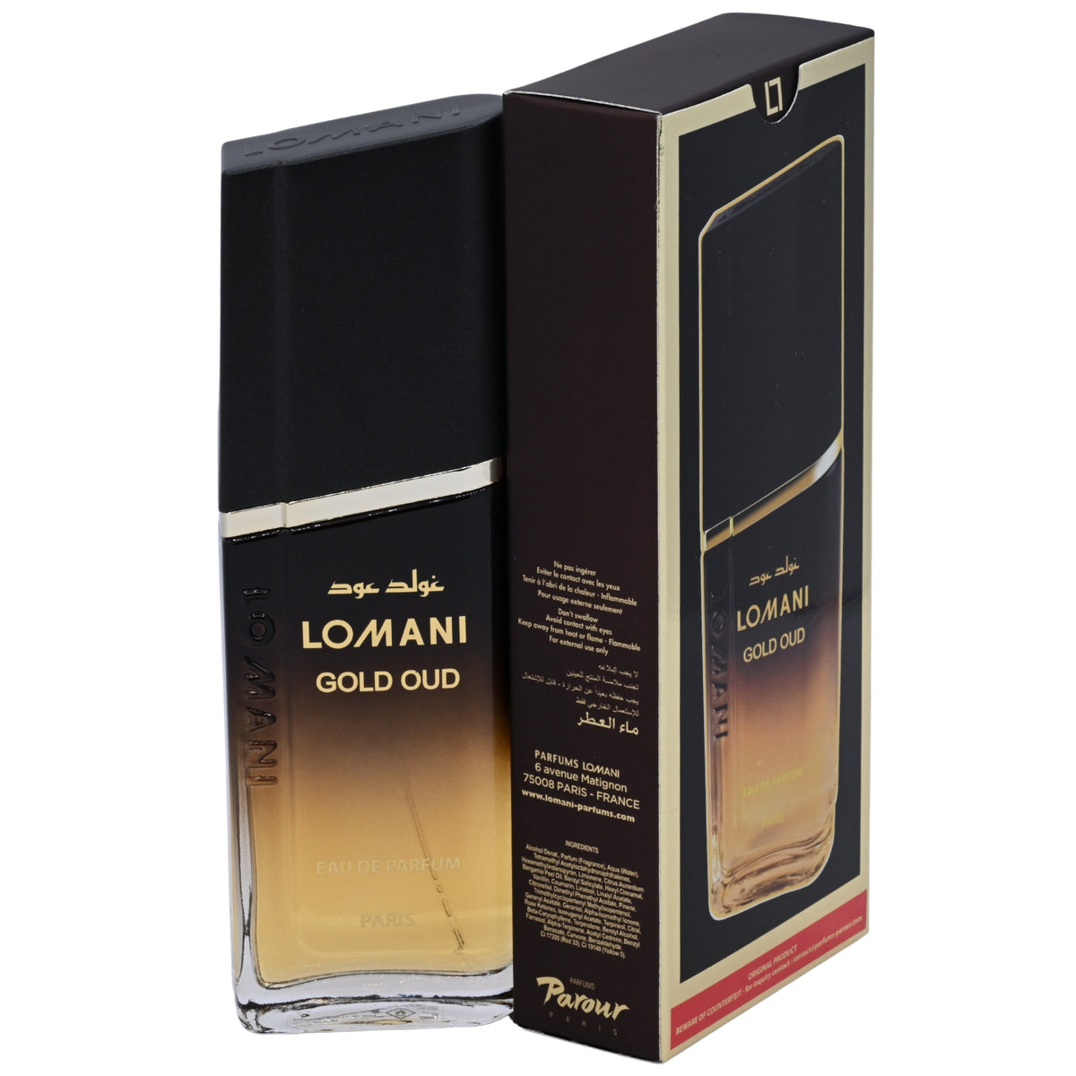 Lomani Gold Oud EDP Spray Men 3.3 oz 100ml New Box