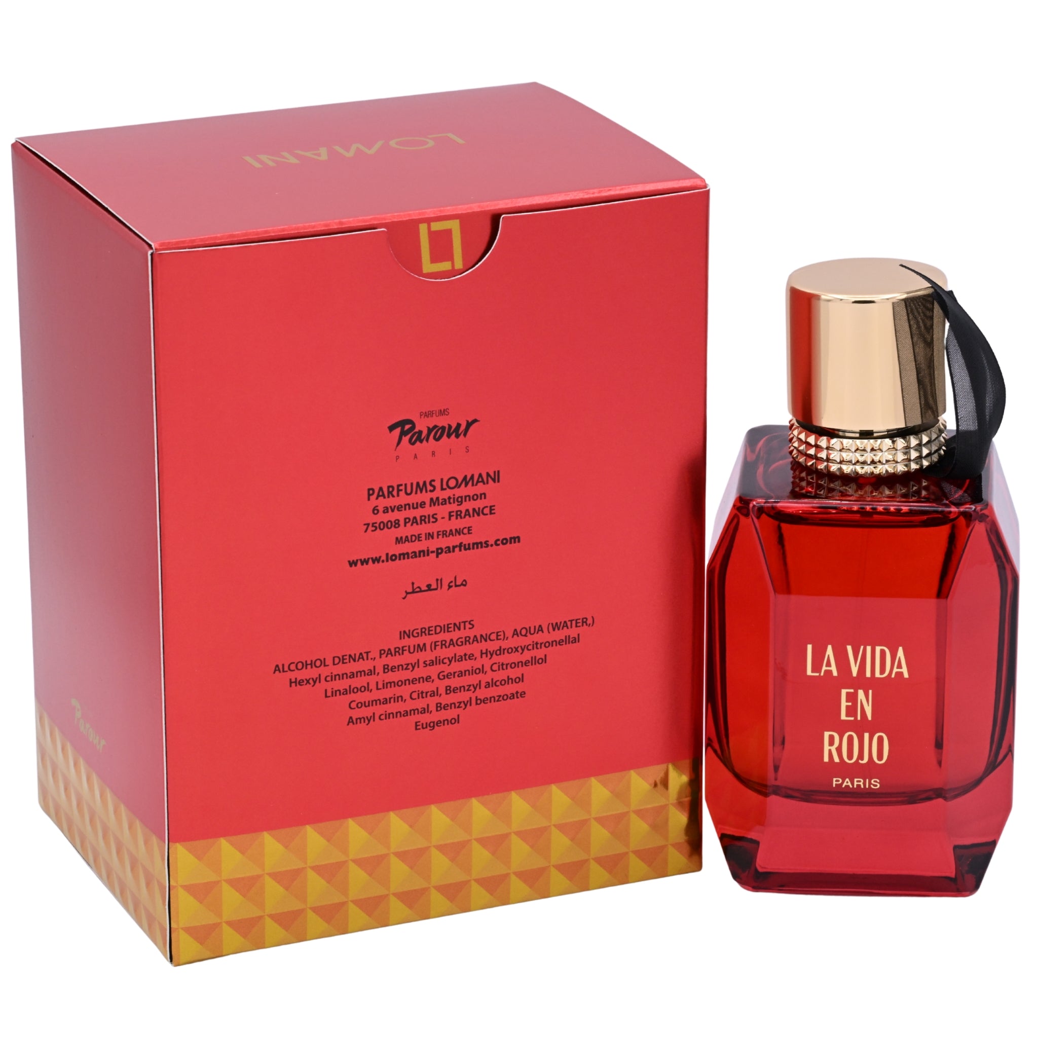 Lomani La Vida En Rojo Eau de Parfum Spray for Women 3.4 oz (100 ml)