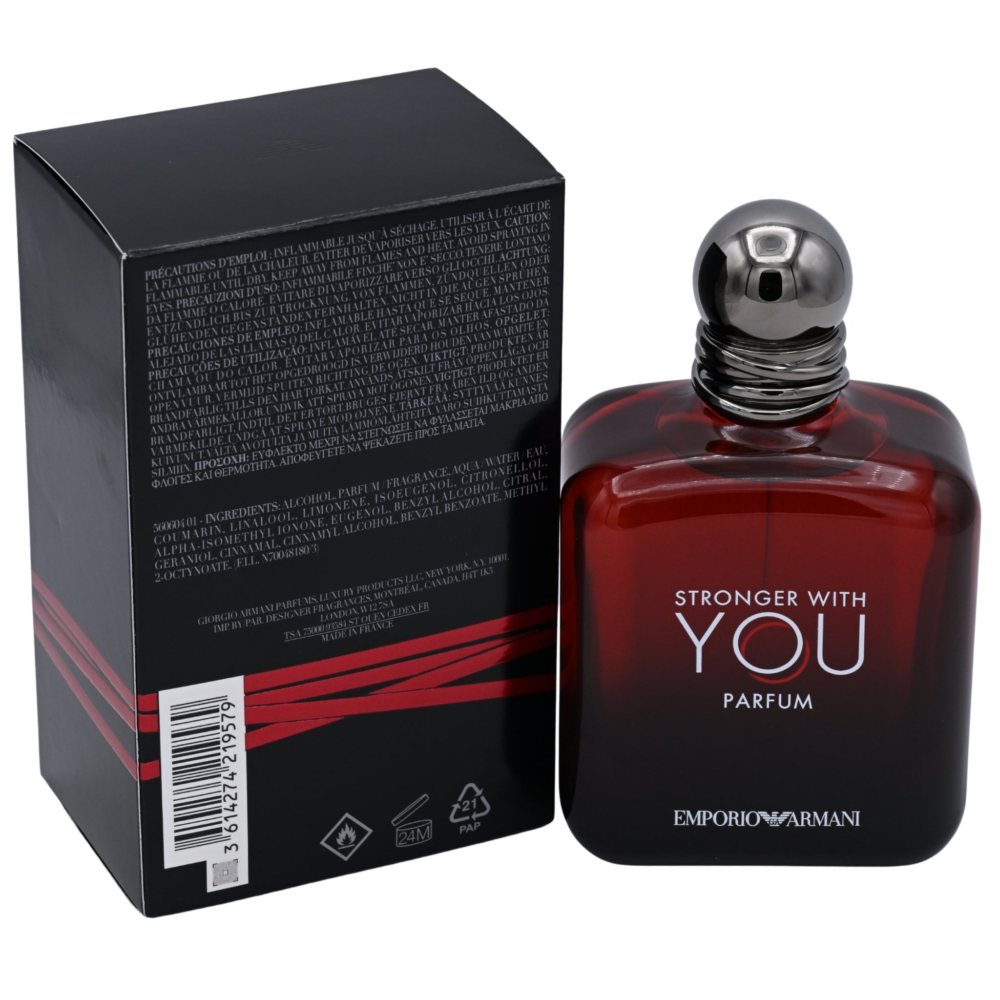 Armani Emporio Armani Stronger With You Parfum Spray for Men 3.3 oz (100 ml)