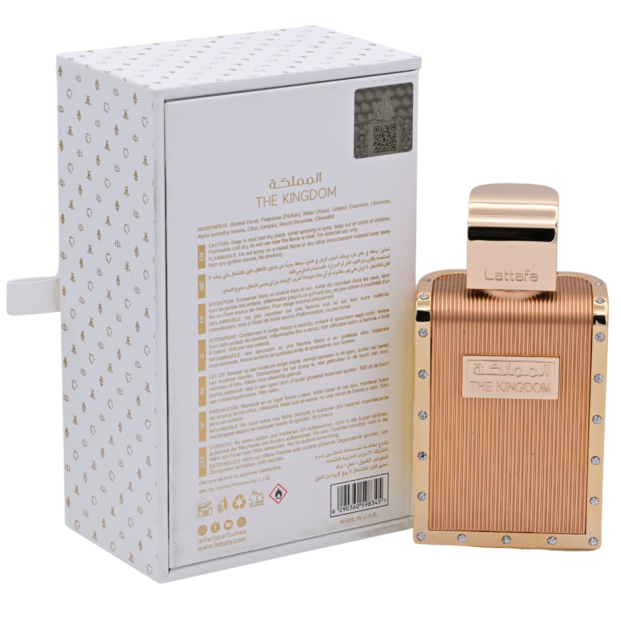 Lattafa The Kingdom Eau de Parfum (EDP) Spray for Men 3.4 oz / 100 ml New Retail Box