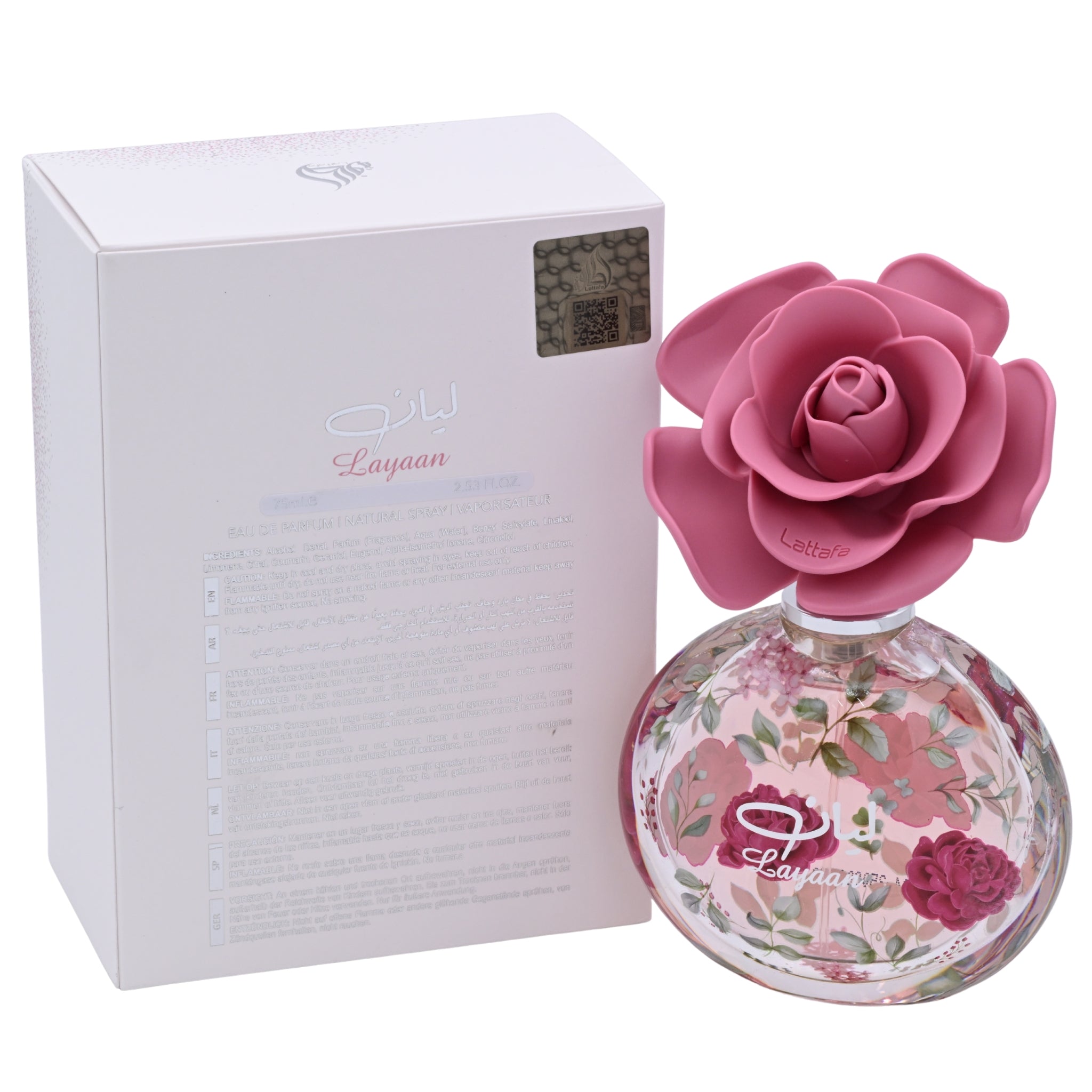 Lattafa Layaan Eau de Parfum Spray for Women 2.53 oz / 75 ml (Lattafa Perfumes)