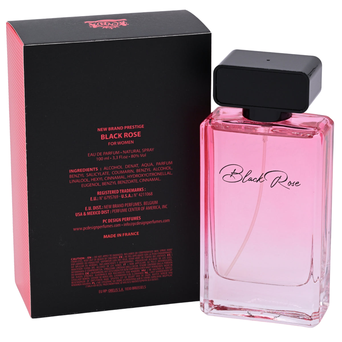 New Brand Prestige Black Rose EDP Spray Women 3.3 oz 100ml New Box