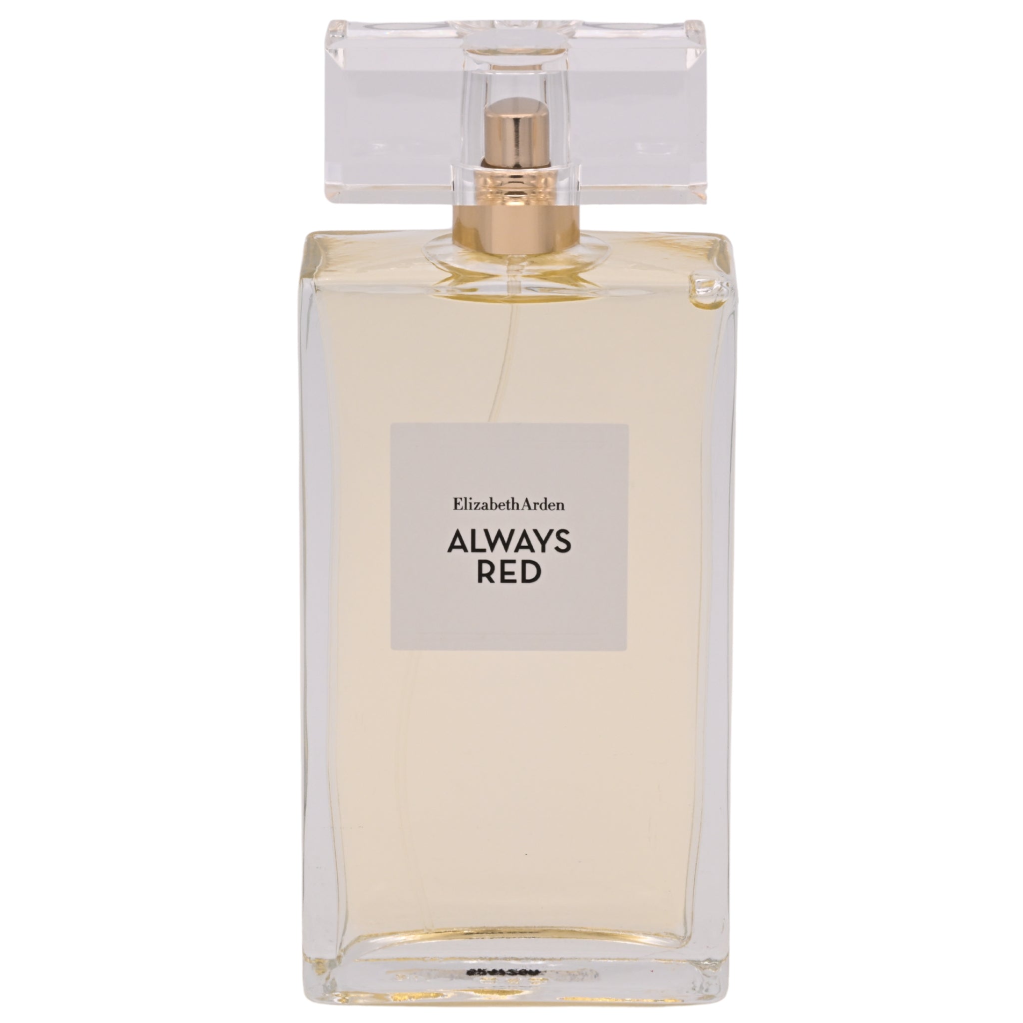 Elizabeth Arden Always Red perfume bottle on a white background