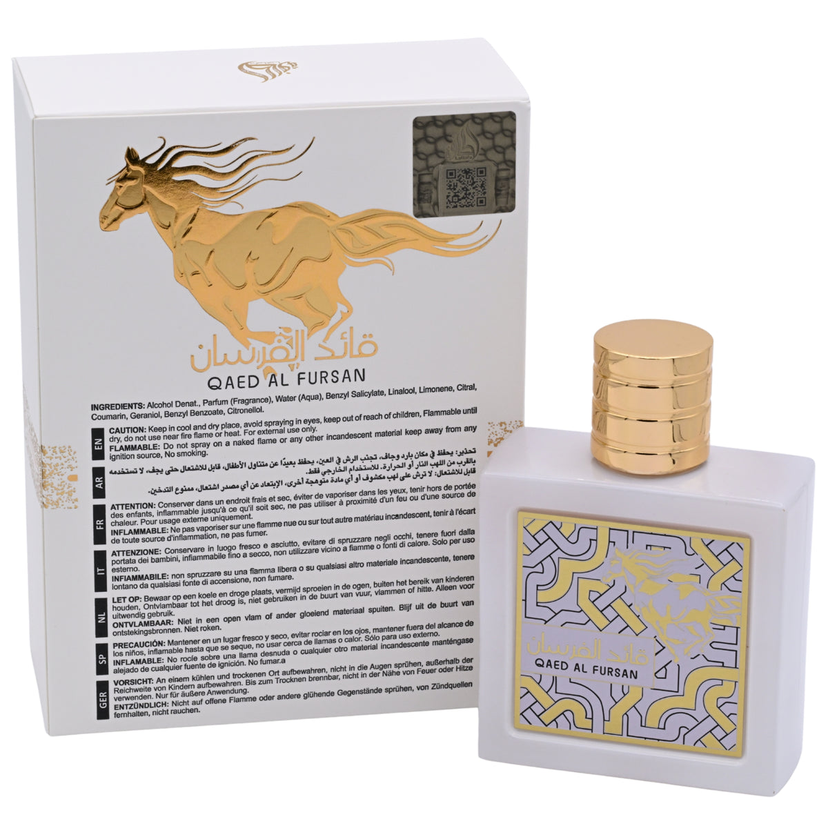 Qaed Al Fursan Unlimited by Lattafa perfume for unisex EDP 3.04 oz New in Box