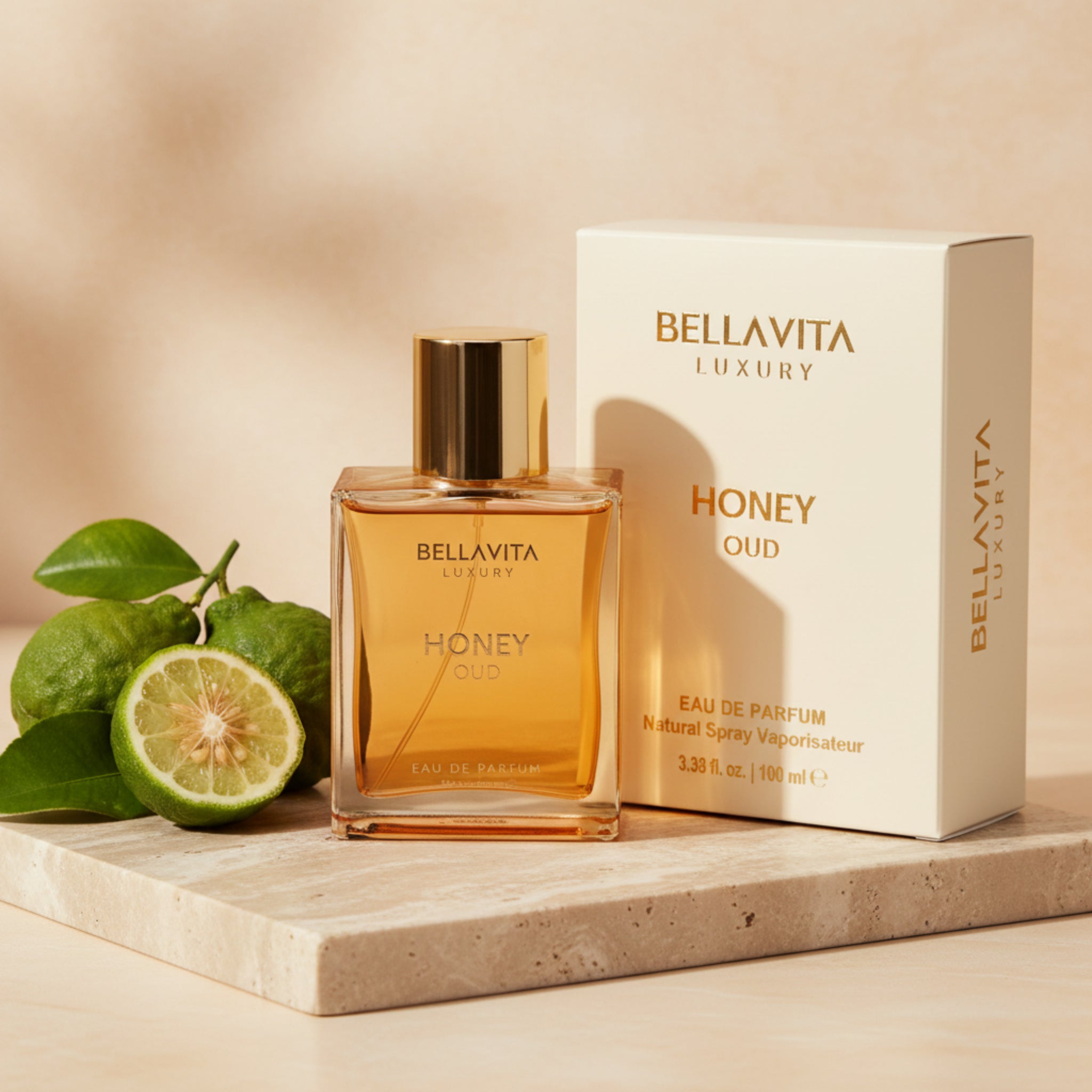 Bellavita Luxury Honey Oud EDP Spray Unisex 3.38 oz 100ml New Box