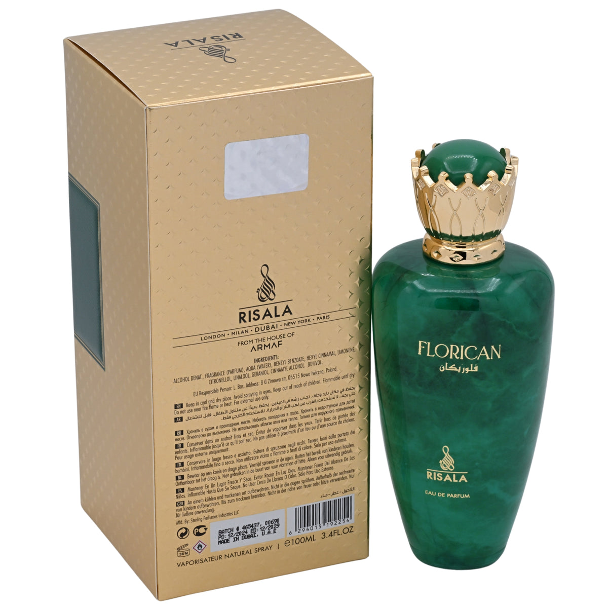 Risala Florican Eau de Parfum Spray for Men, 3.4 oz (100 ml) - New Retail Box