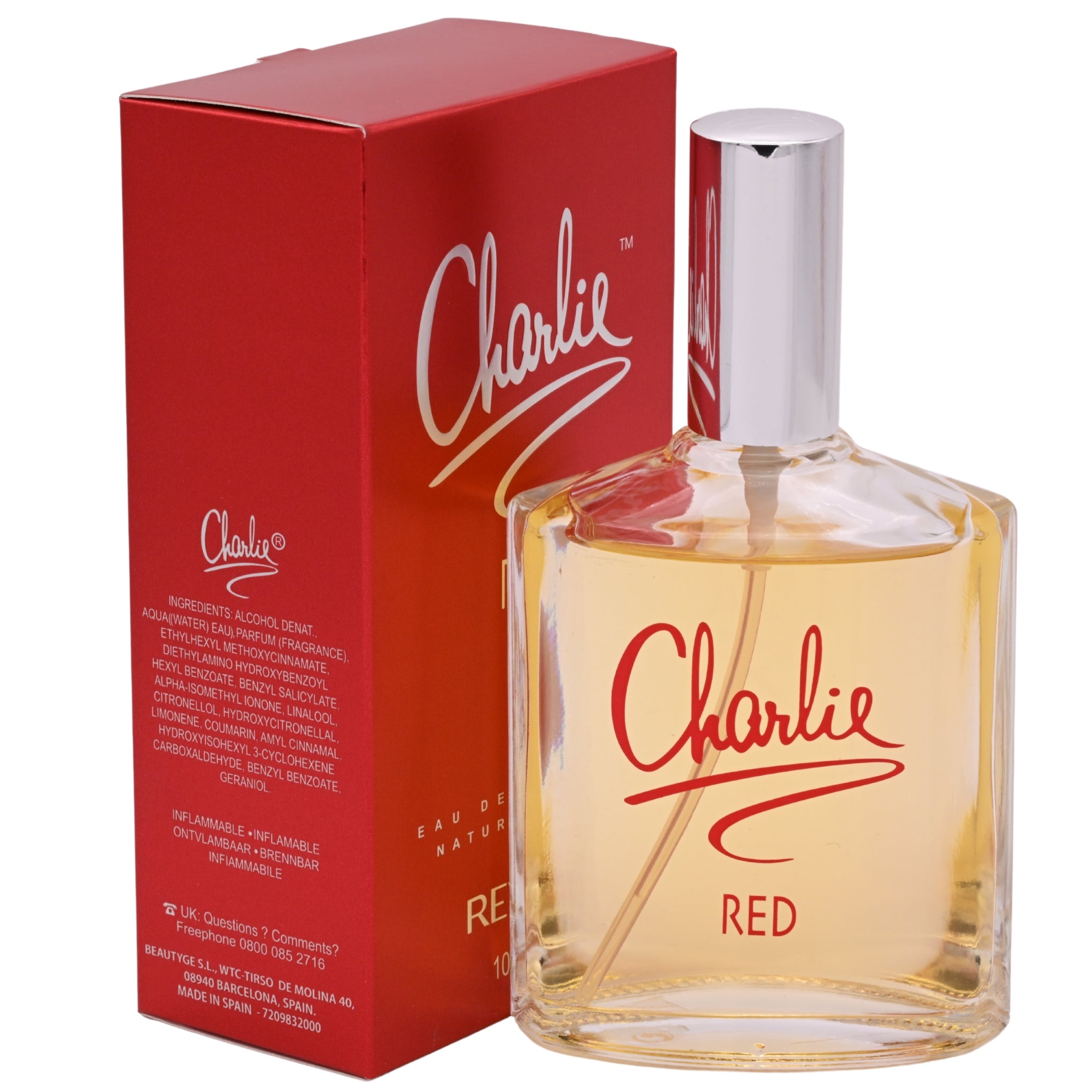 CHARLIE RED by REVLON Perfume 3.4 oz 3.3 edt New in Box