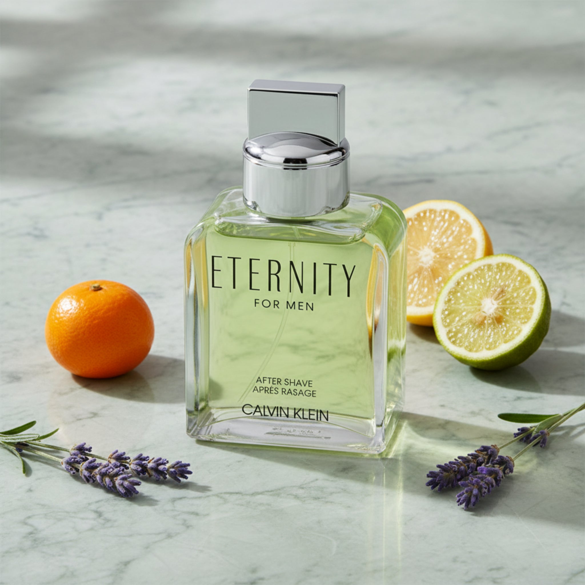 Calvin Klein Eternity for Men after shave bottle on a white background