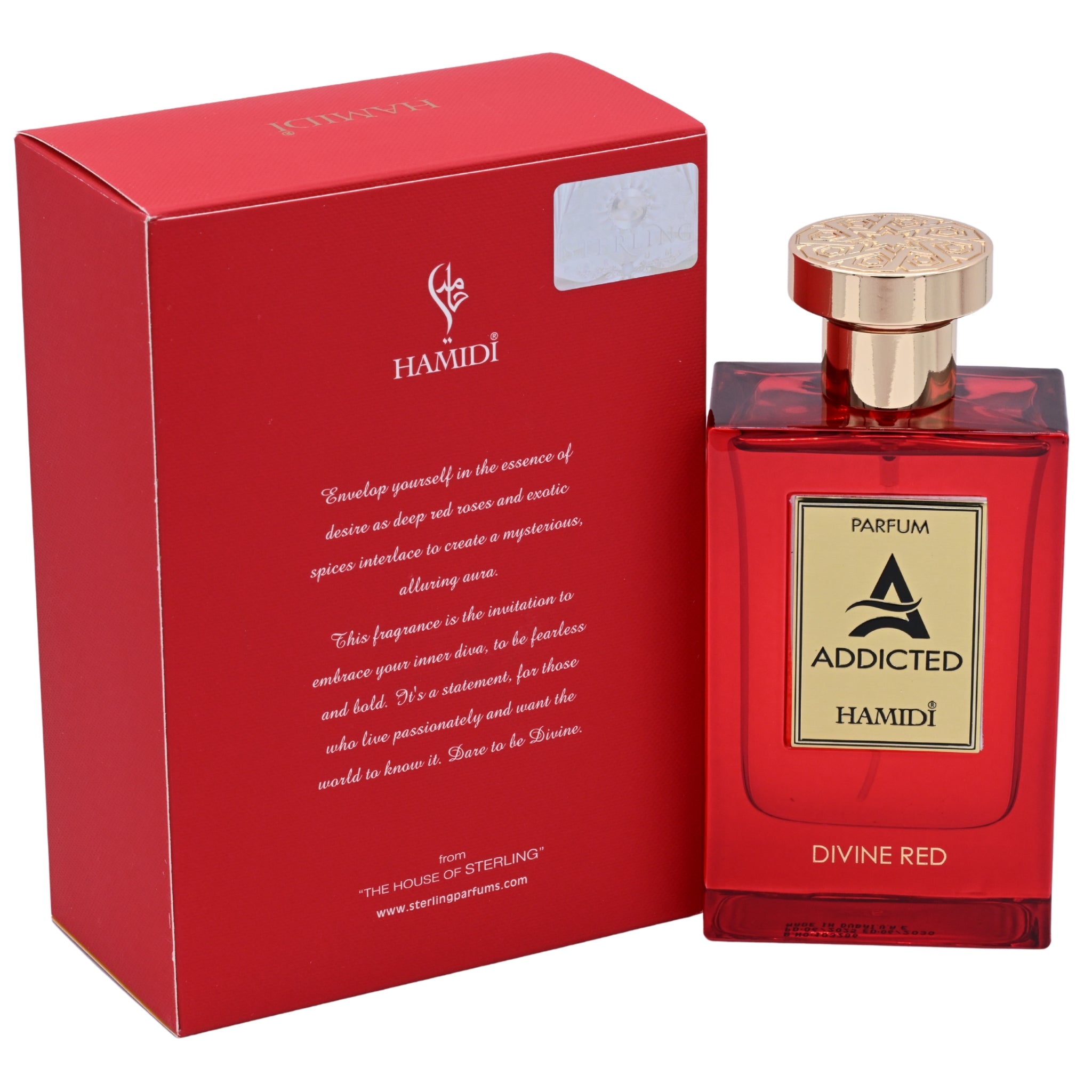 Hamidi Addicted Divine Red Parfum Spray for Women 3.7 oz (New in Box)