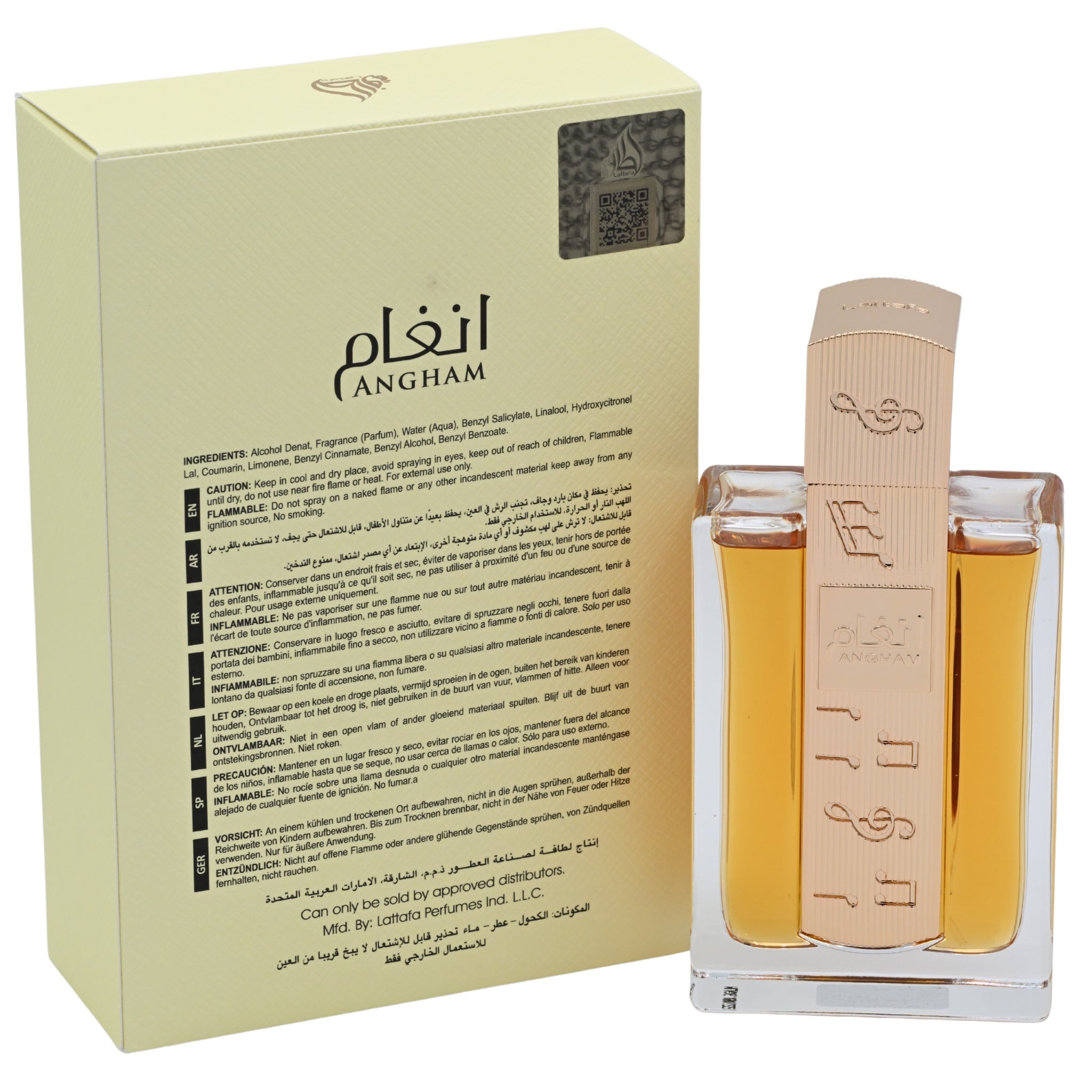 Lattafa Angham EDP Unisex Spray 3.4 oz 100ml New Box