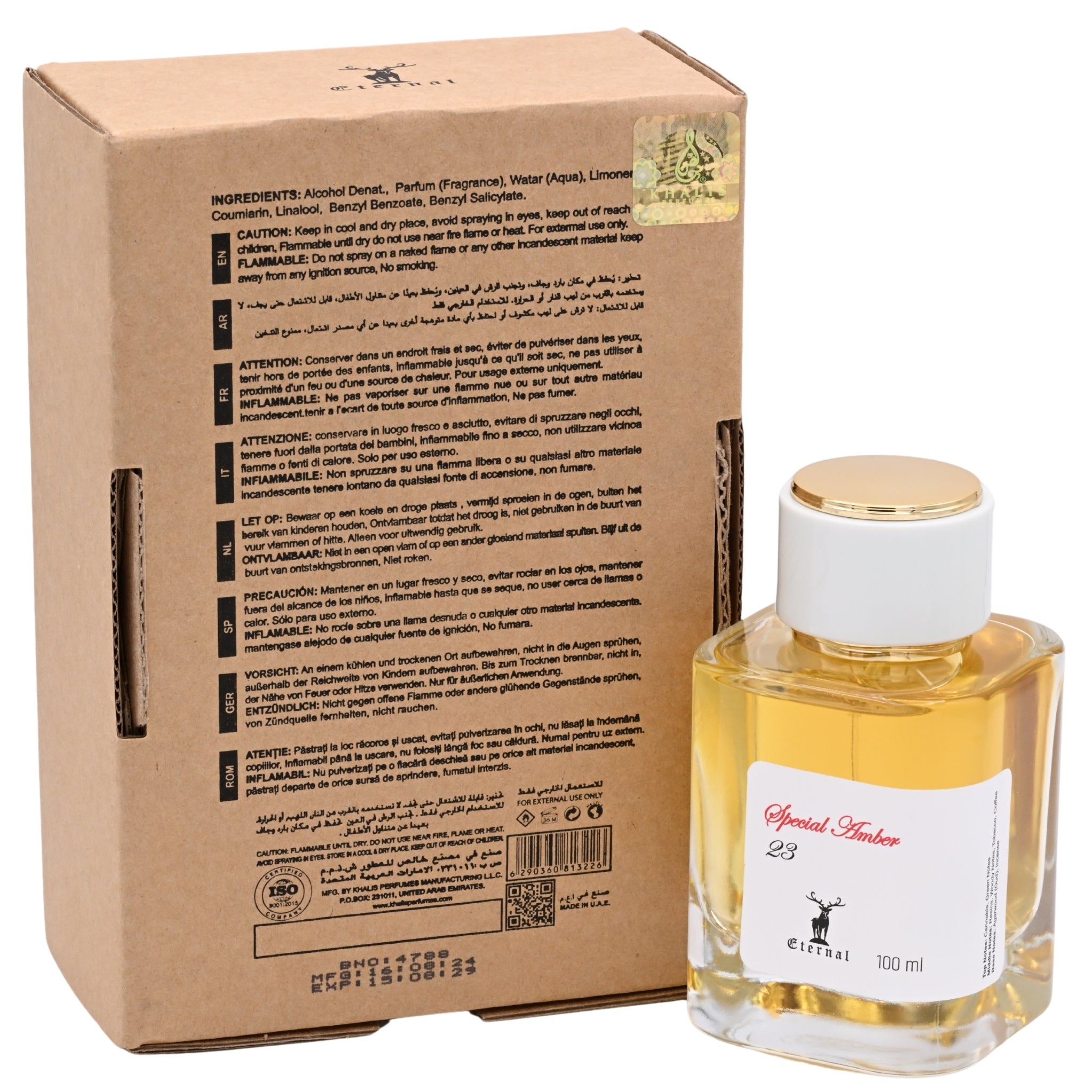 Khalis Special Amber 23 Eternal Collection EDP Spray Men 3.4 oz 100ml