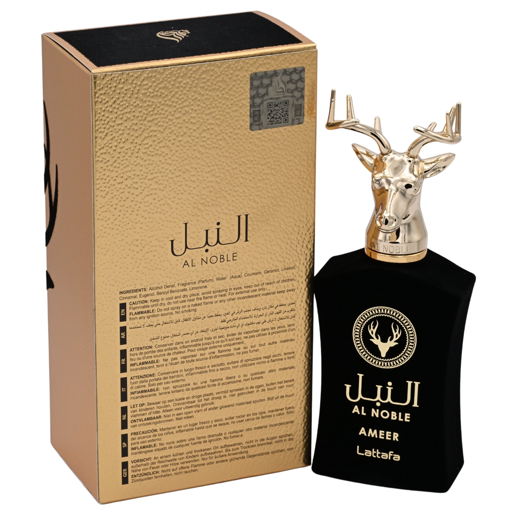 Lattafa Al Noble Ameer Eau de Parfum Spray for Men, 3.4 oz (100 ml) - New Retail Box