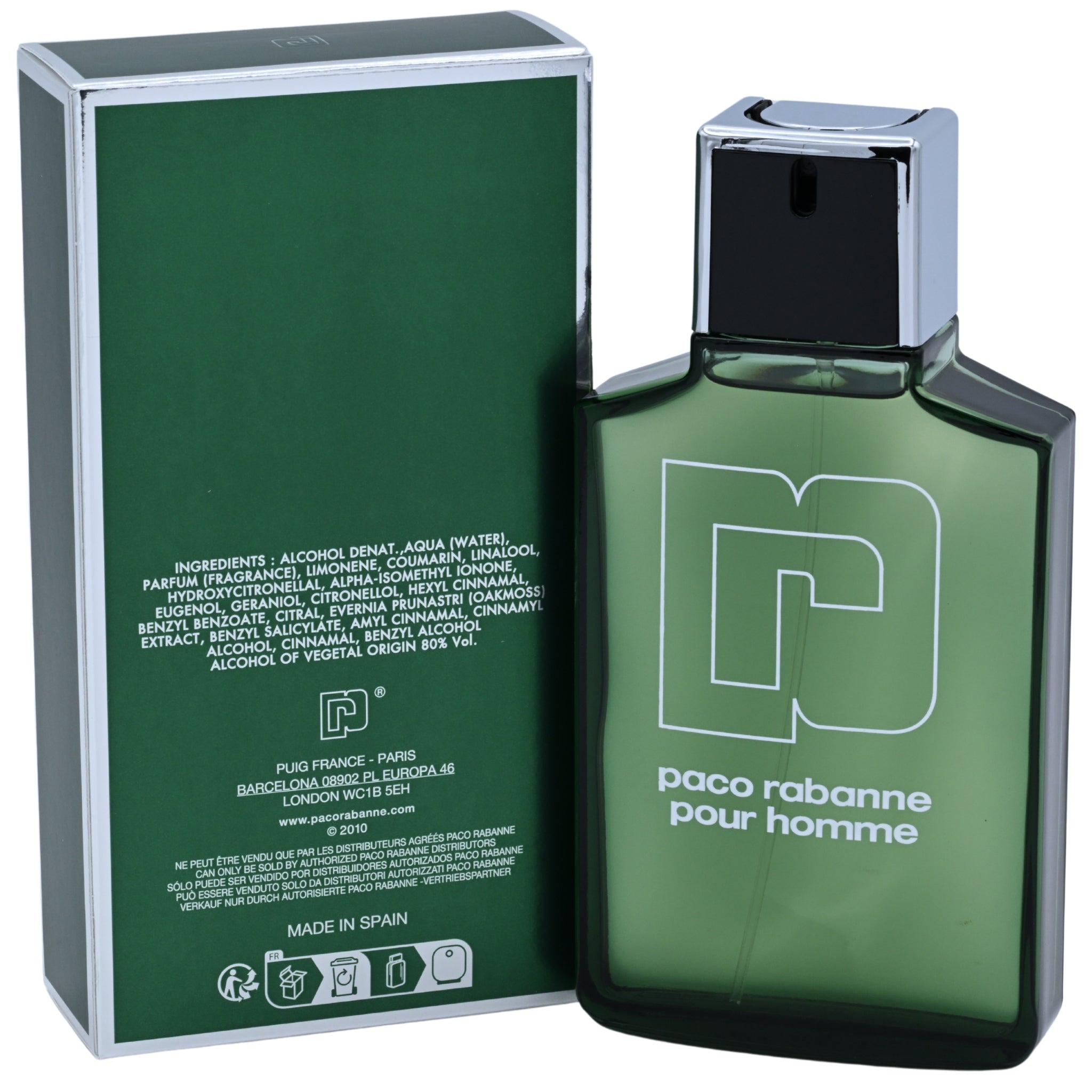 PACO RABANNE pour homme Cologne 3.4 / 3.3 oz EDT For Men New in Box