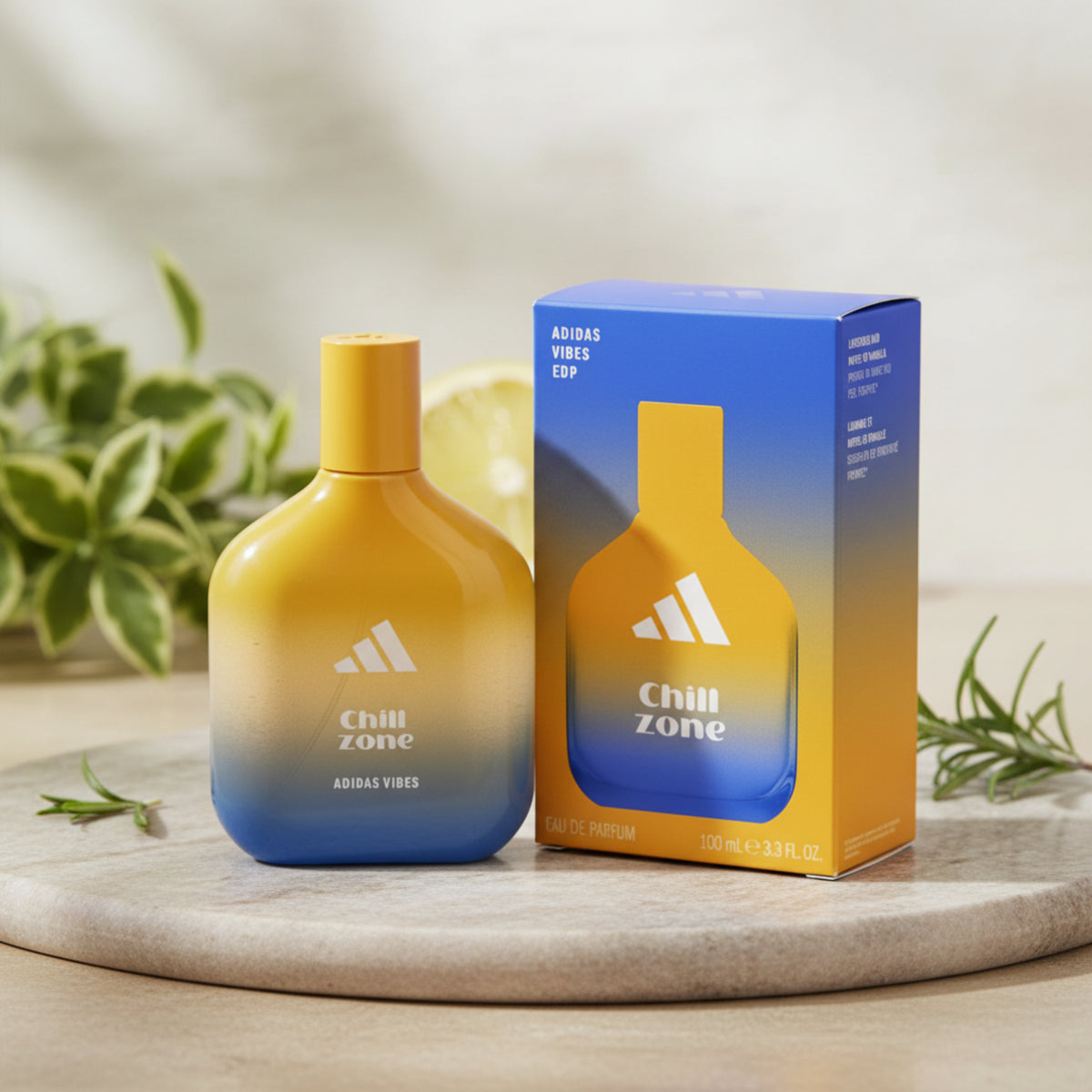 Adidas Vibes Chill Zone Eau de Parfum (EDP) Spray Unisex 3.3 oz / 100 ml New Retail Box