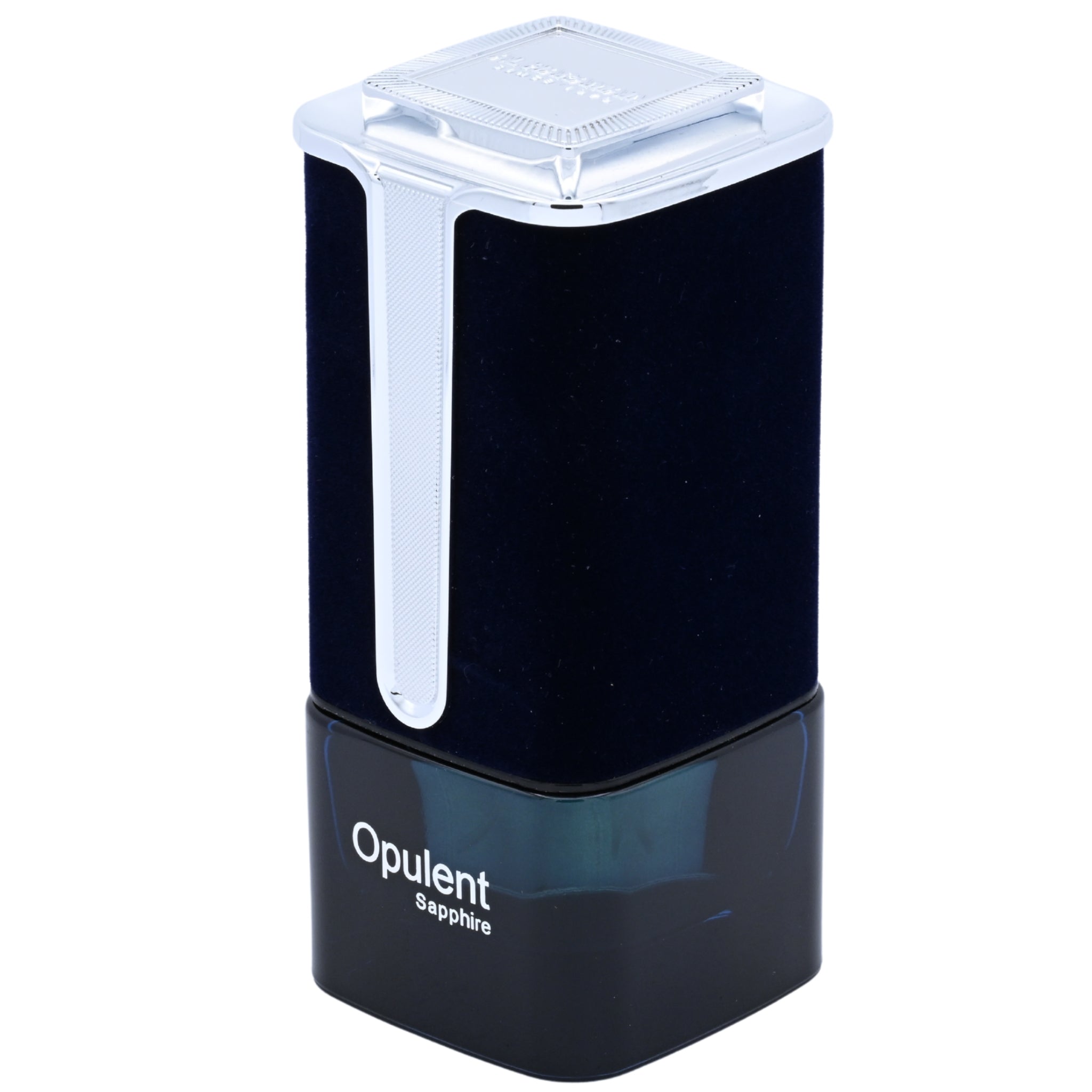 Al Haramain Opulent Sapphire perfume bottle on a white background