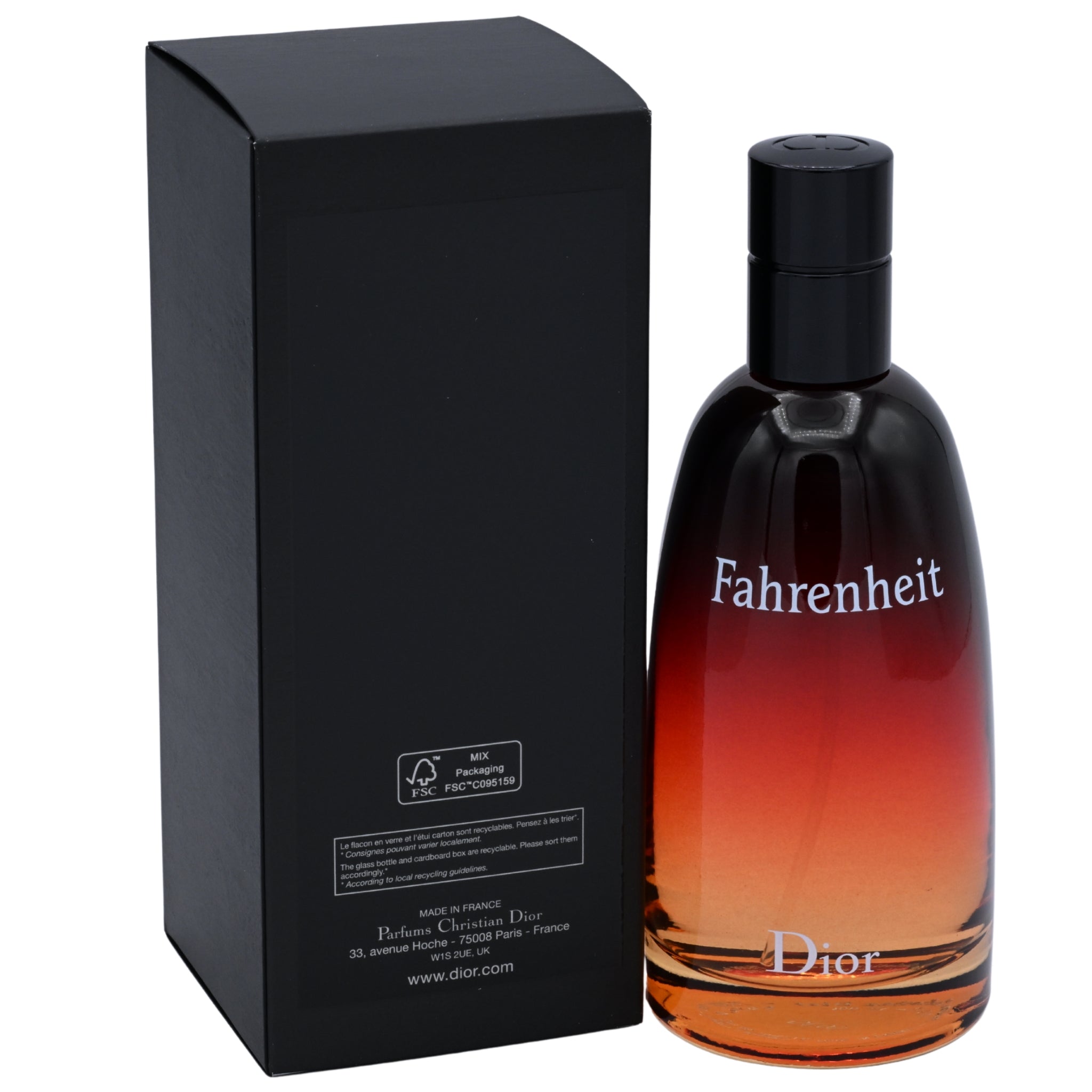 FAHRENHEIT Christian Dior 3.3 / 3.4 oz EDT Cologne for Men NEW IN BOX
