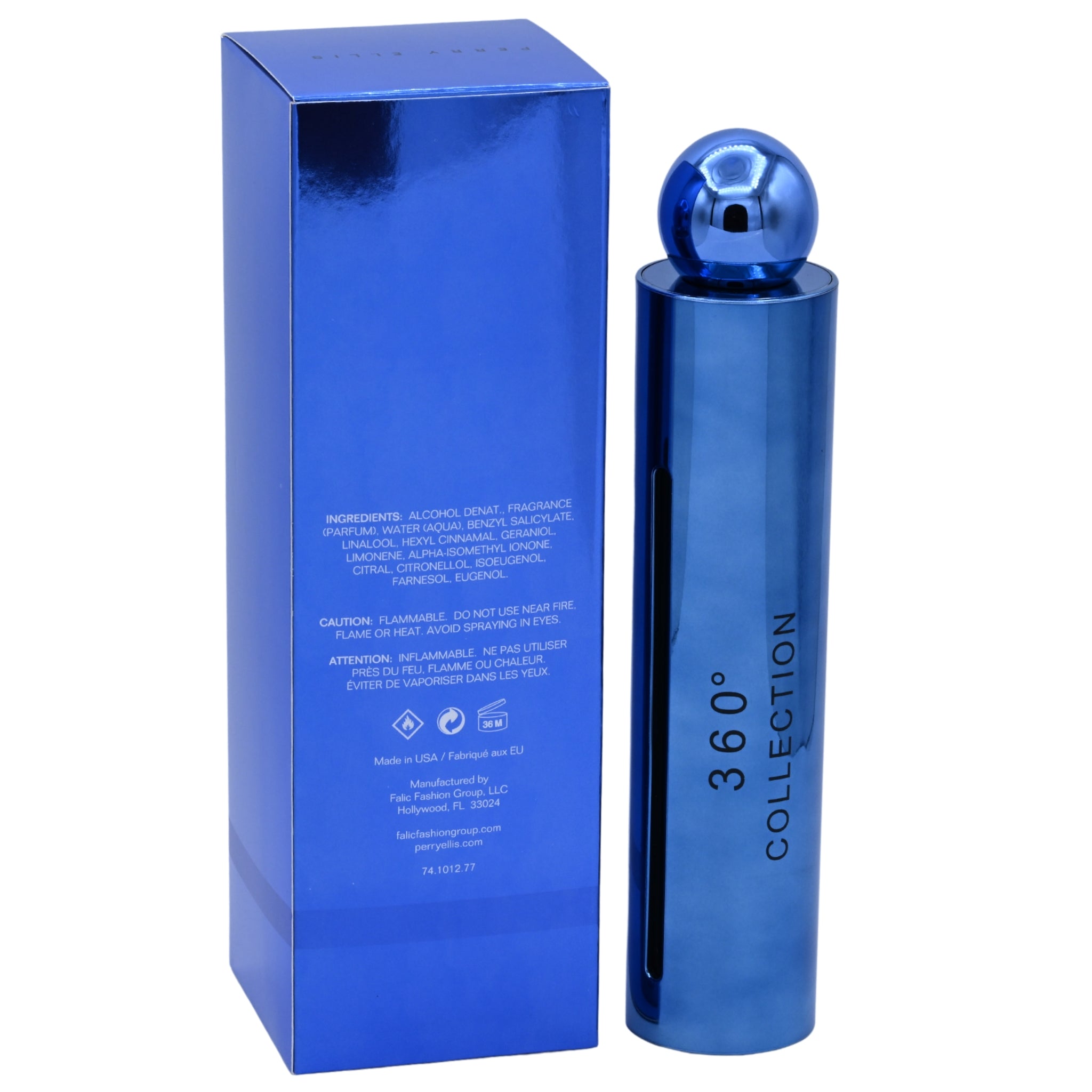 Perry Ellis 360° Collection Magnetic Blue EDT Spray Men 3.4 oz