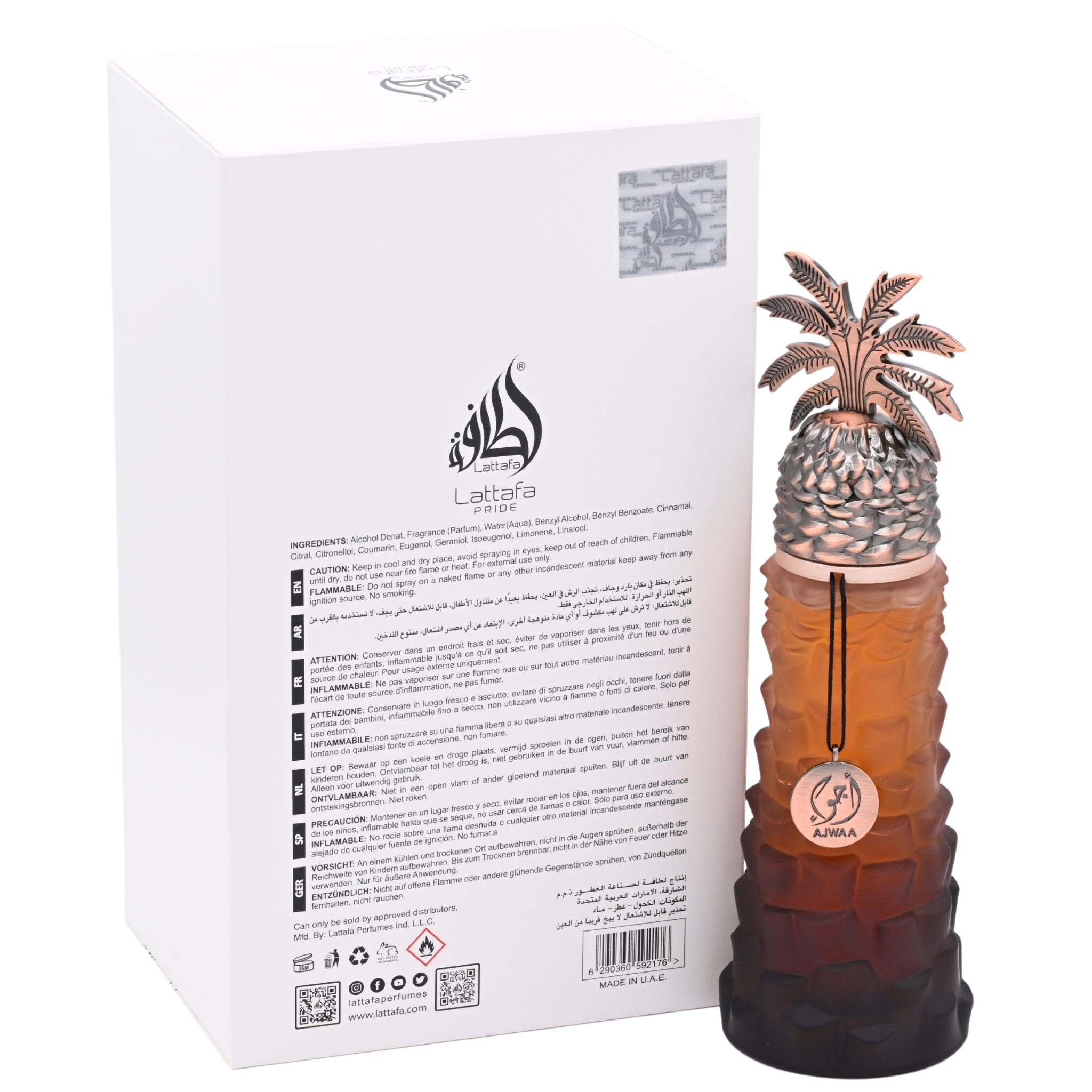 Lattafa Pride Ajwaa EDP Spray Unisex 3.04 oz 90ml New Box