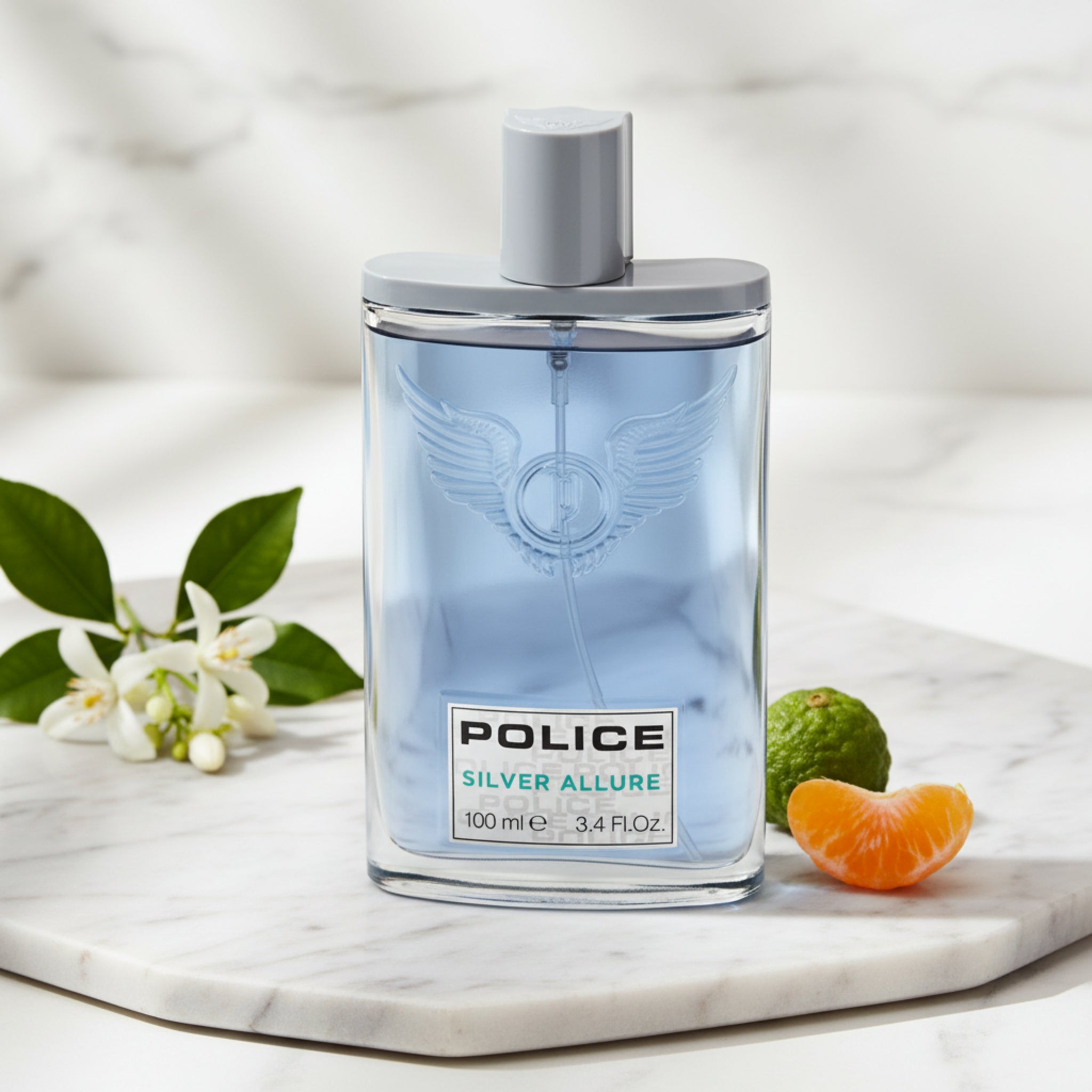 Police Contemporary Silver Allure EDT Spray Men 3.4 oz 100ml New Box