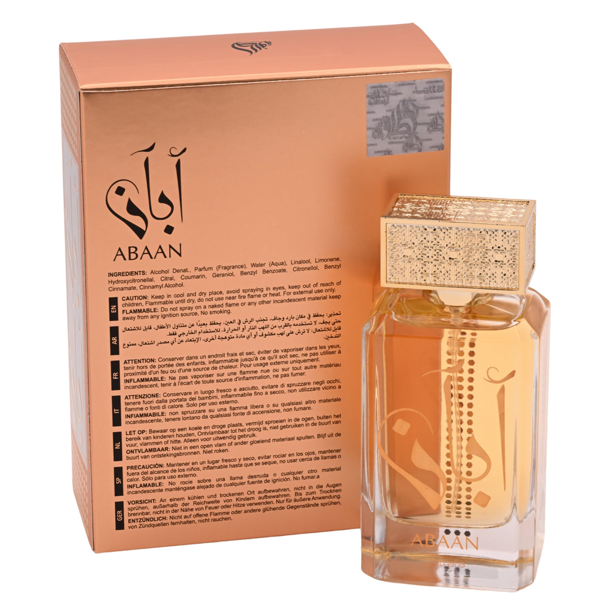 Abaan by Lattafa perfume for unisex EDP 3.3 / 3.4 oz New in Box 6291108737927