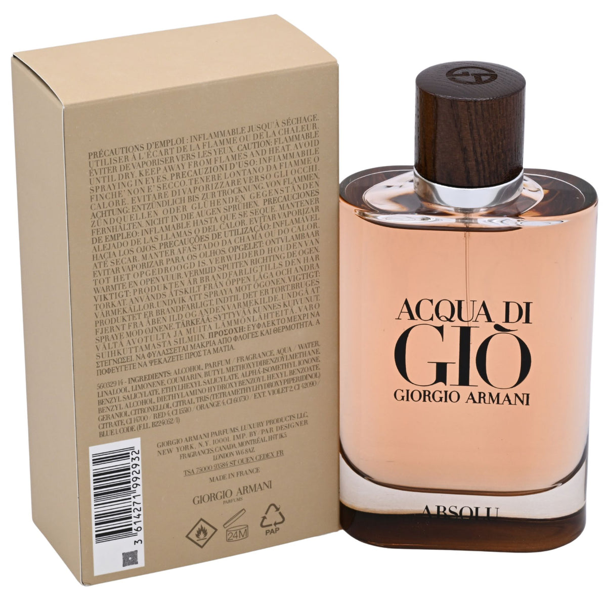 Acqua Di Gio Absolu by Giorgio Armani cologne for men EDP 4.2 oz New In Box 3614271992932