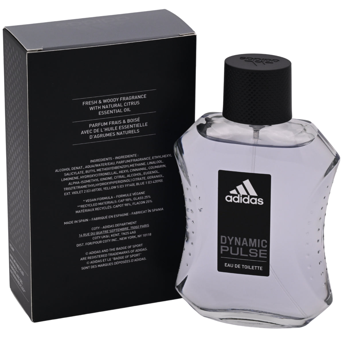 Adidas DYNAMIC PULSE Cologne for Men 3.4 oz edt 3.3 Spray New in BOX 3616303321987