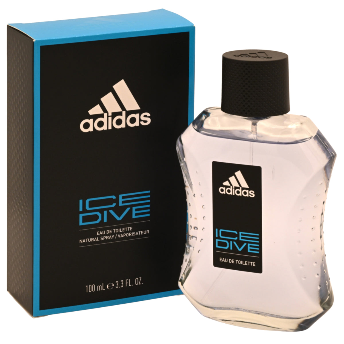 Adidas ICE DIVE Cologne for Men 3.4 oz edt 3.3 Spray New in BOX 3616303321932