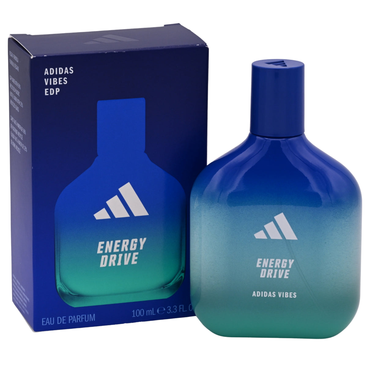 Adidas Vibes Energy Drive Eau de Parfum Spray for Men 3.3 oz (100 ml) New Retail Box 3616305447067