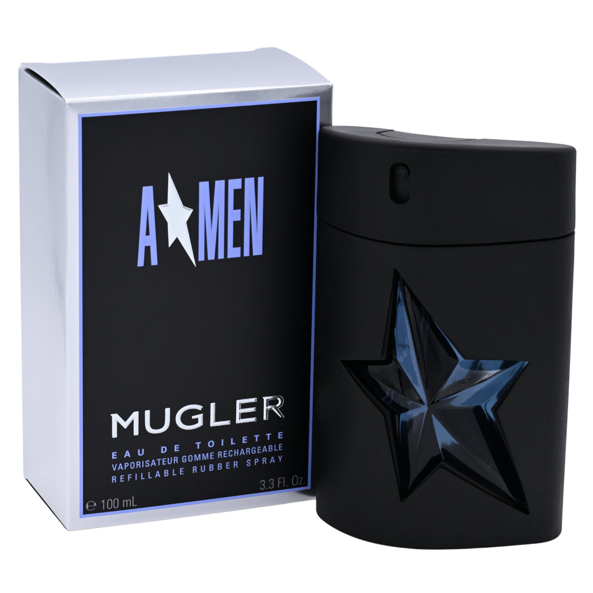 ANGEL AMEN (Refillable Rubber Spray) by Thierry Mugler for men 3.3 / 3.4 oz edt New in Box 3439600055726