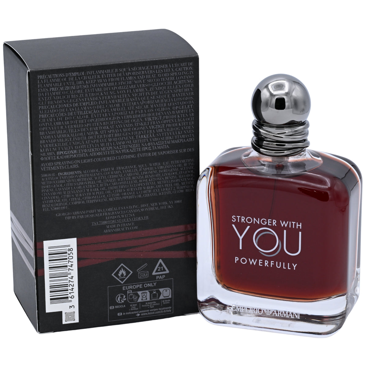 Armani Emporio Stronger With You Powerfully EDP Spray Men 3.4 oz New Box 3614274747058