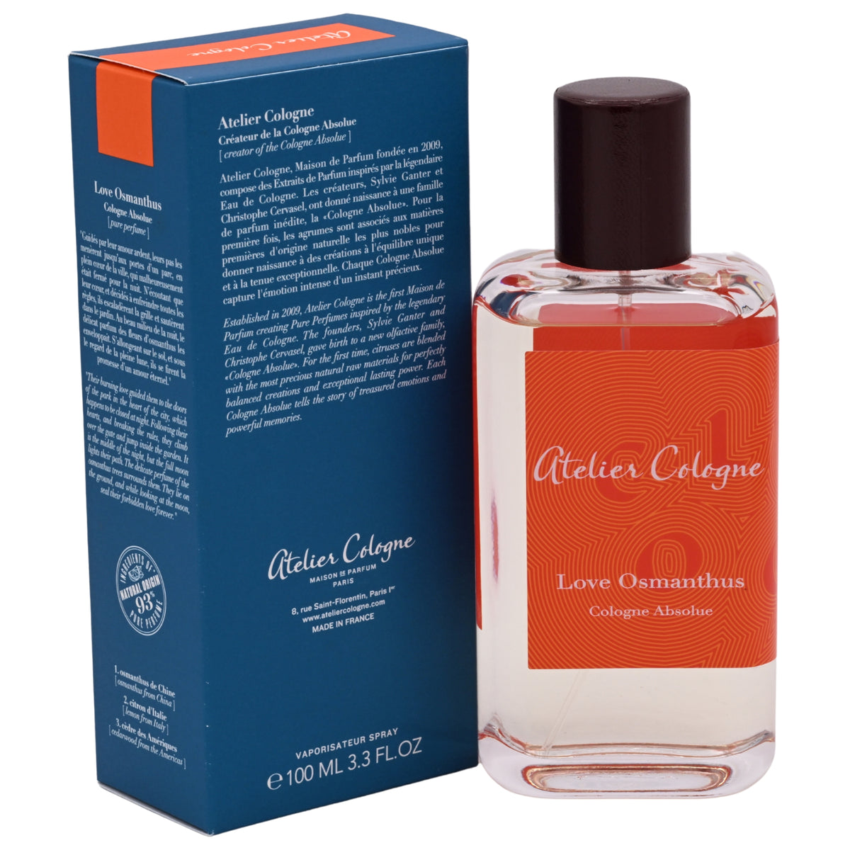 Atelier Cologne Love Osmanthus Eau de Cologne Spray Unisex 3.4 oz (100 ml) New in Box 3614272767492