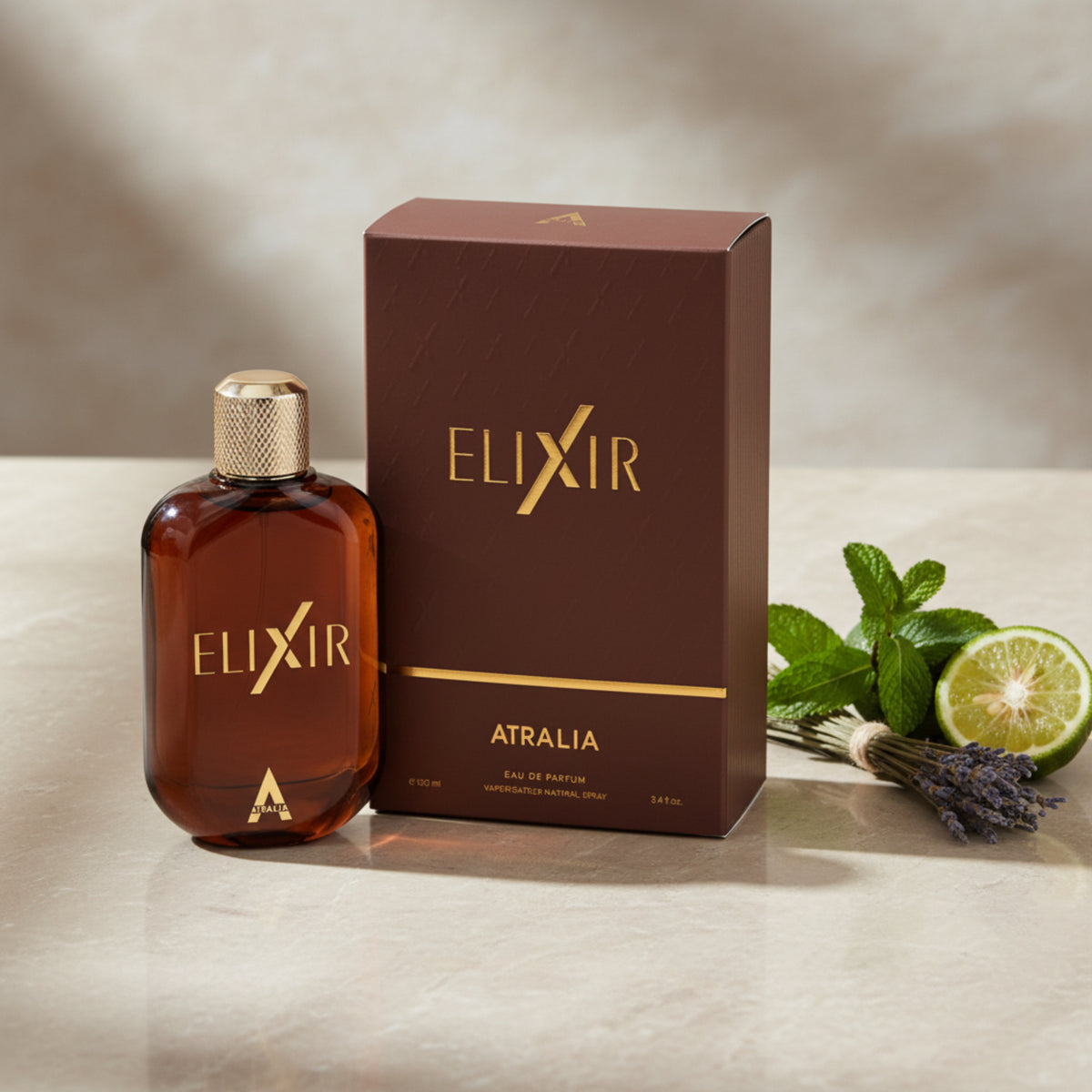 Atralia Elixir Eau de Parfum (EDP) Spray for Men 3.4 oz / 100 ml New Retail Box 850051296378