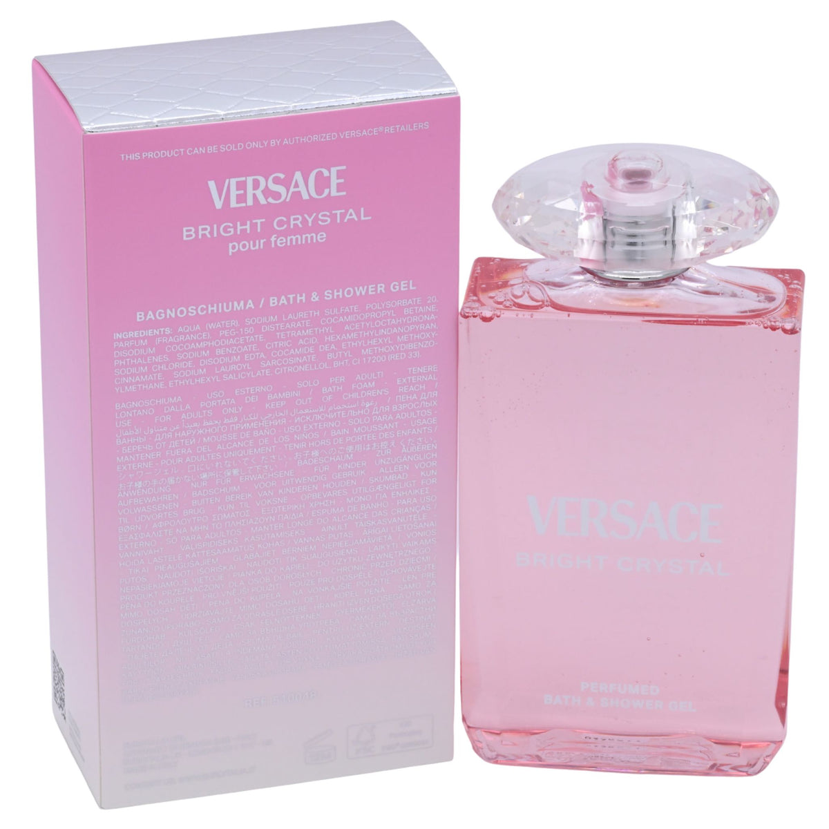 Bright Crystal by Versace bath & shower gel for women 6.7 oz New in Box 8011003993840
