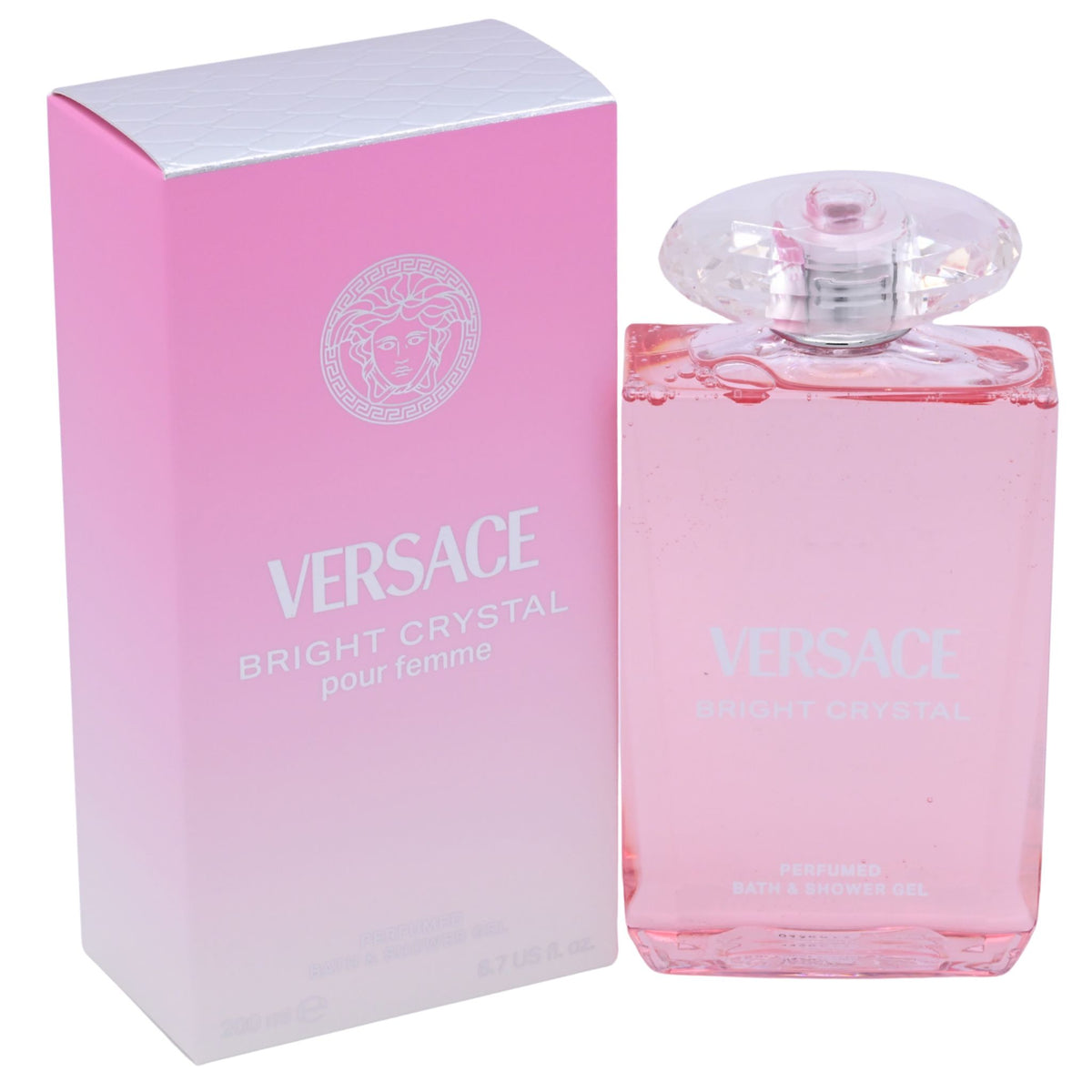 Bright Crystal by Versace bath & shower gel for women 6.7 oz New in Box 8011003993840