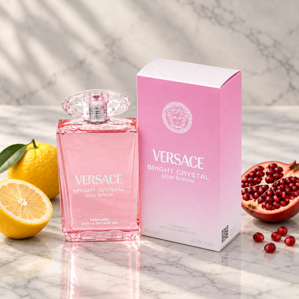 Bright Crystal by Versace bath & shower gel for women 6.7 oz New in Box 8011003993840