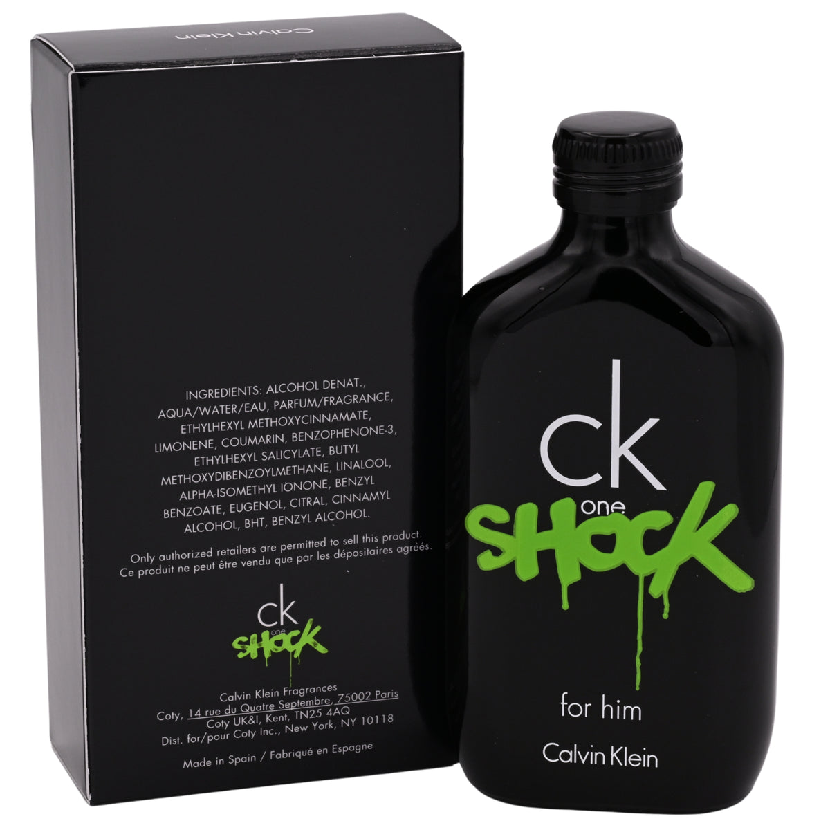 CK One Shock by Calvin Klein for Him 3.4 oz 3.3 Spray EDT NEW in BOX 3607342401341