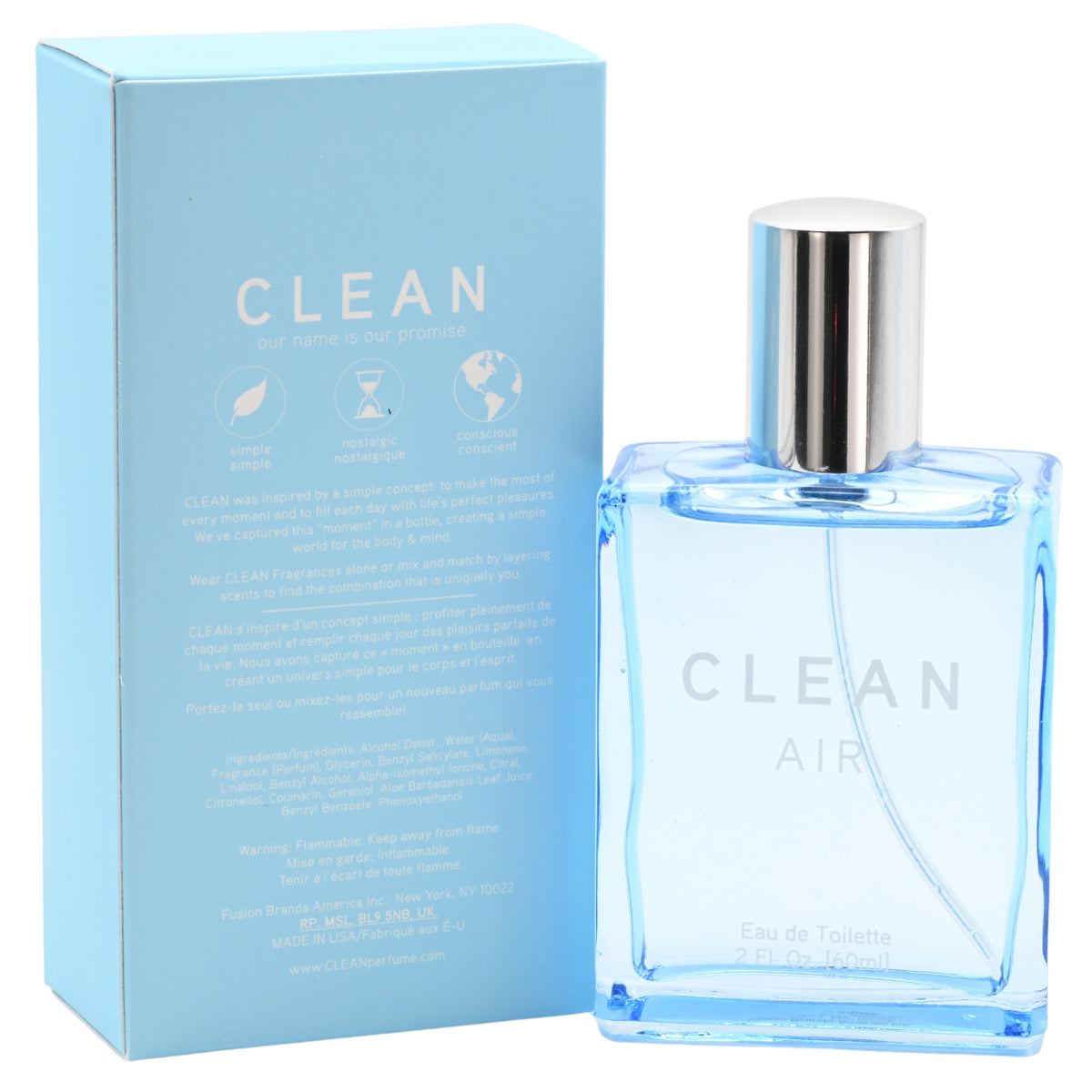 Clean Air by Clean for women EDT 2 oz New In Box 874034009403