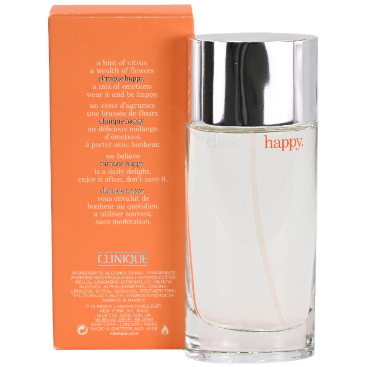 Clinique Happy by Clinique Perfume for Women EDP 3.3 / 3.4 oz New in Box 020714156893