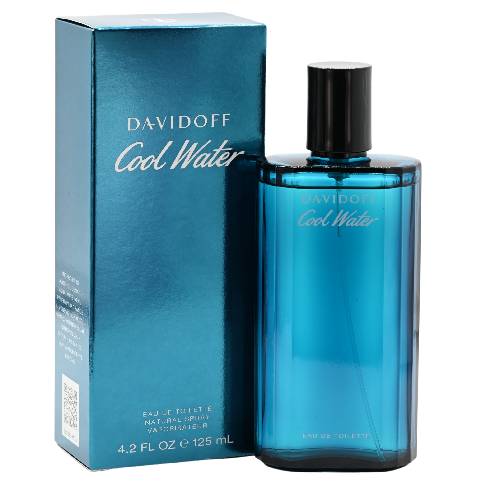 Davidoff Cool Water 4.2 oz perfume bottle and packaging on a white background