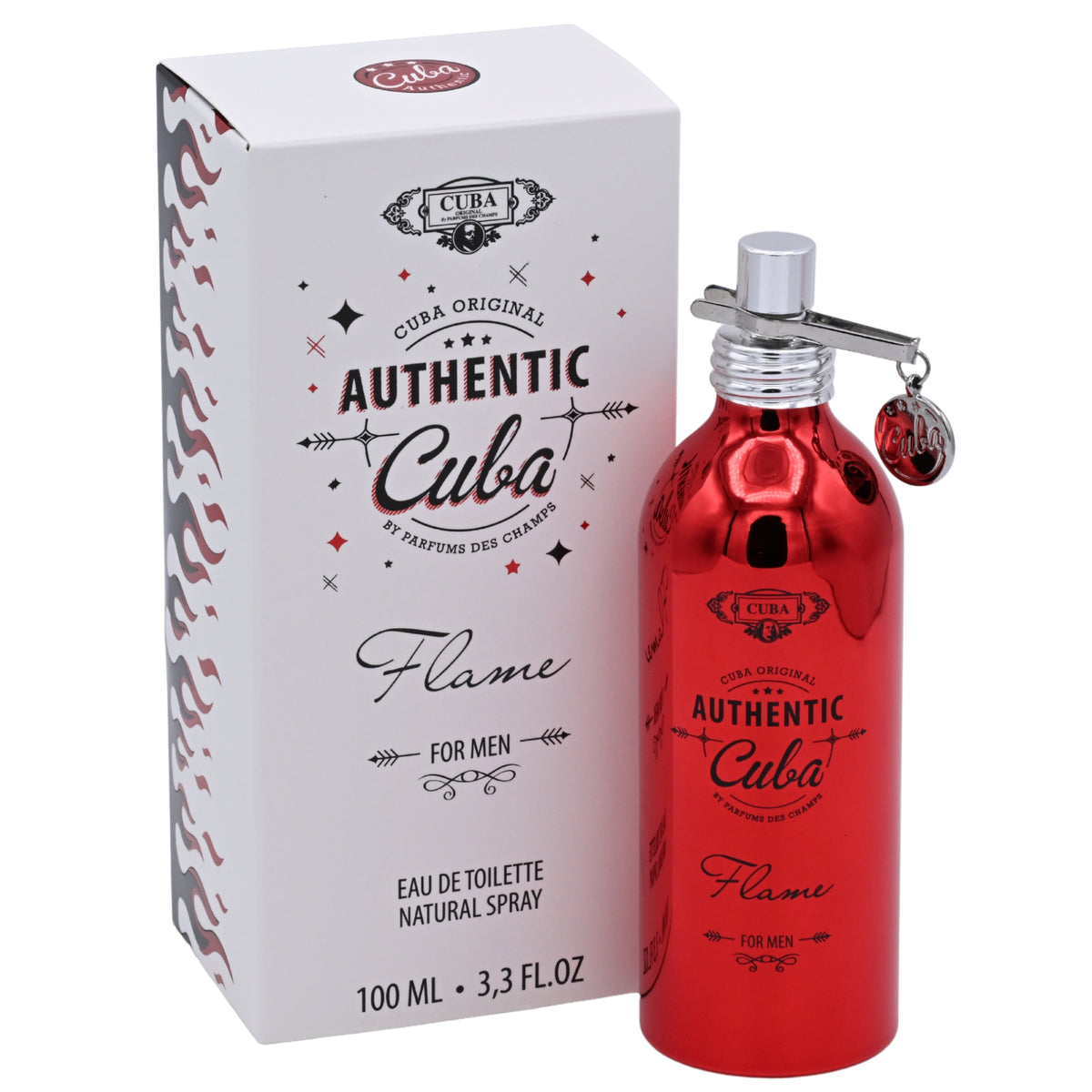 Cuba Authentic Flame Eau de Toilette (EDT) Spray for Men 3.33 oz (100 ml) New in Retail Box 5425039222042