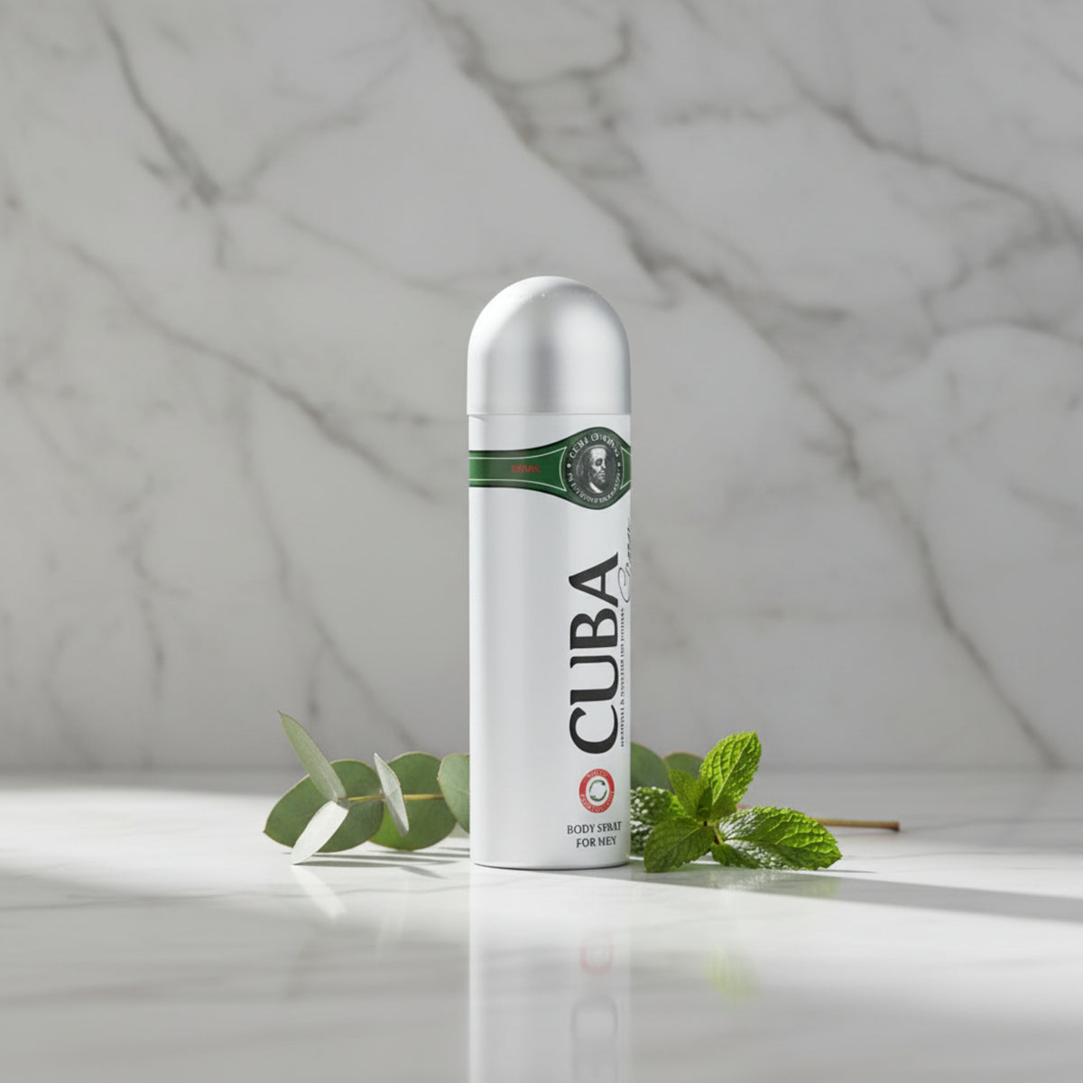 Cuba Green Deodorant Body Spray for Men 6.7 oz (200 ml) by Cuba 5425017736790