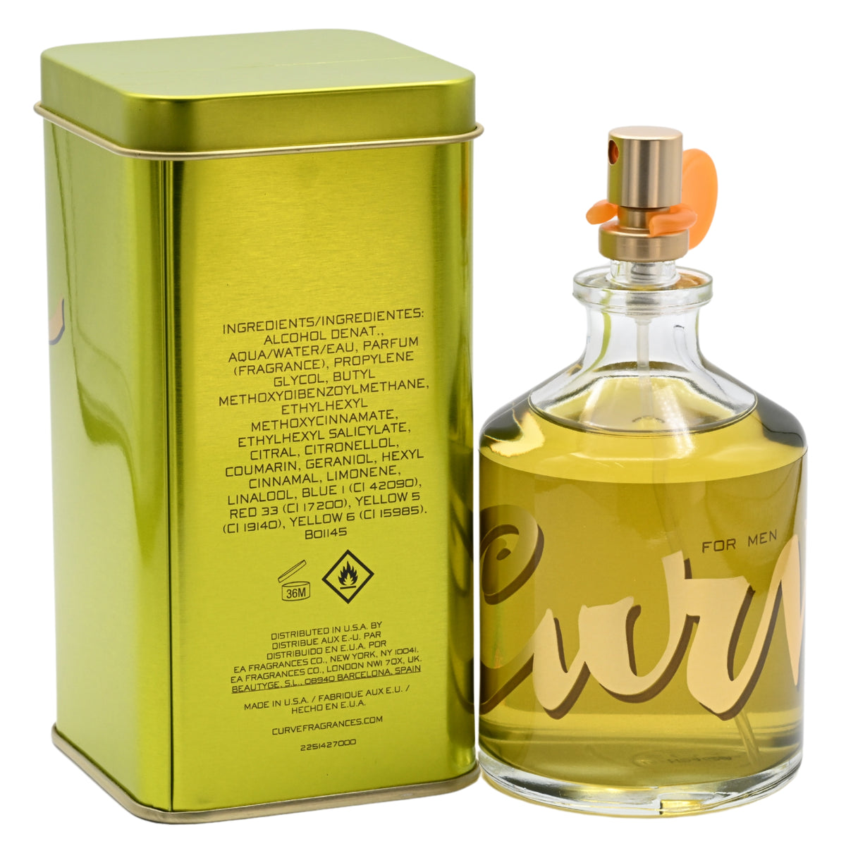 CURVE for Men by Liz Claiborne 4.2 oz edt Cologne Spray New in Can / TIN 719346134866