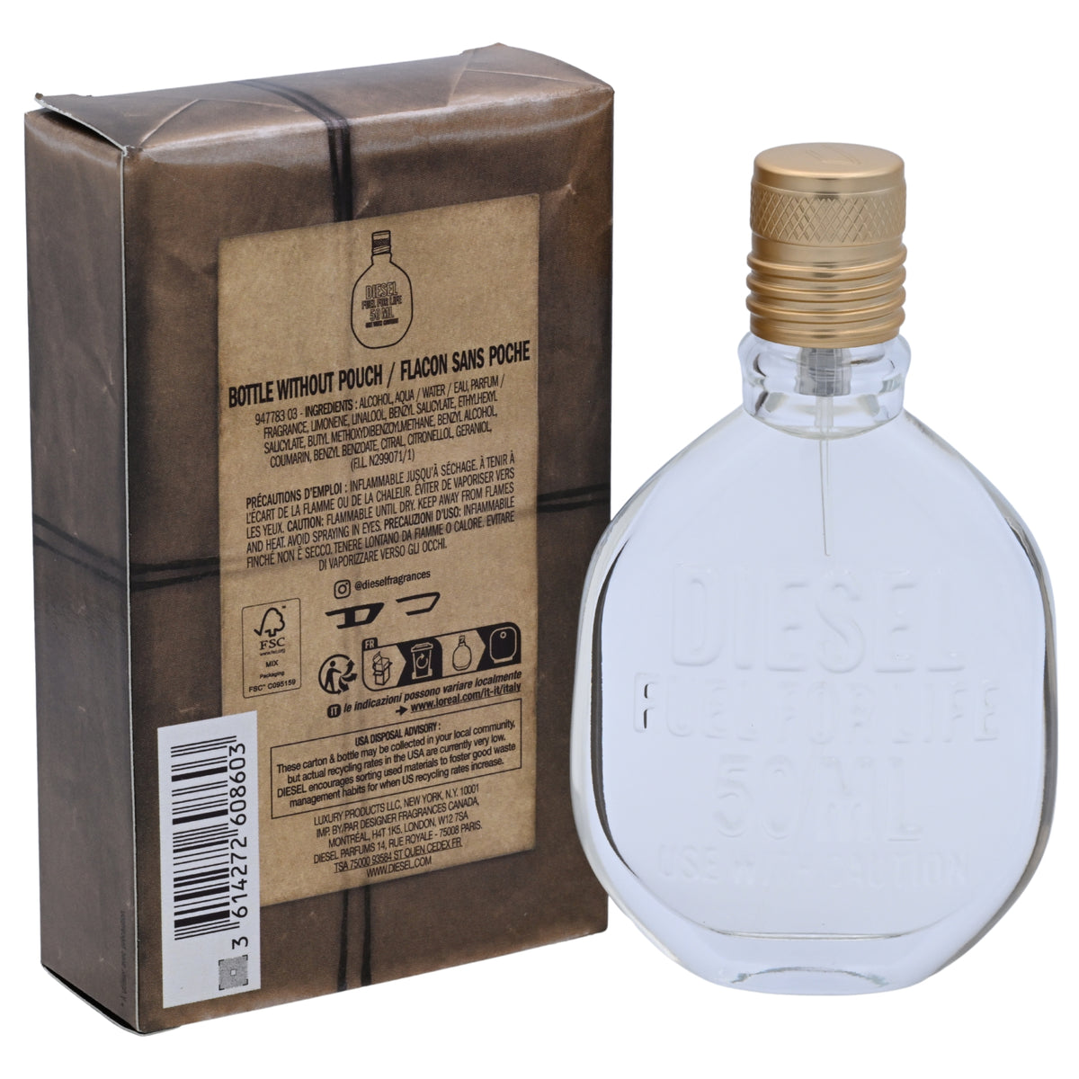 Diesel Fuel For Life by Diesel cologne for men EDT 1.7 oz New in Box 3614272608603